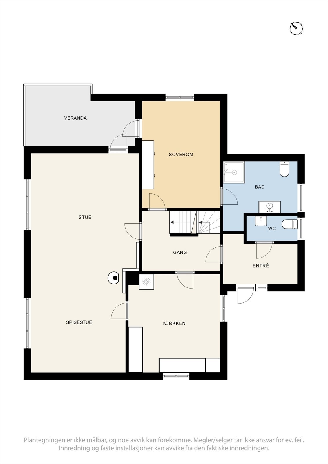 Plantegning 1. etasje kårbolig. Galleribilde