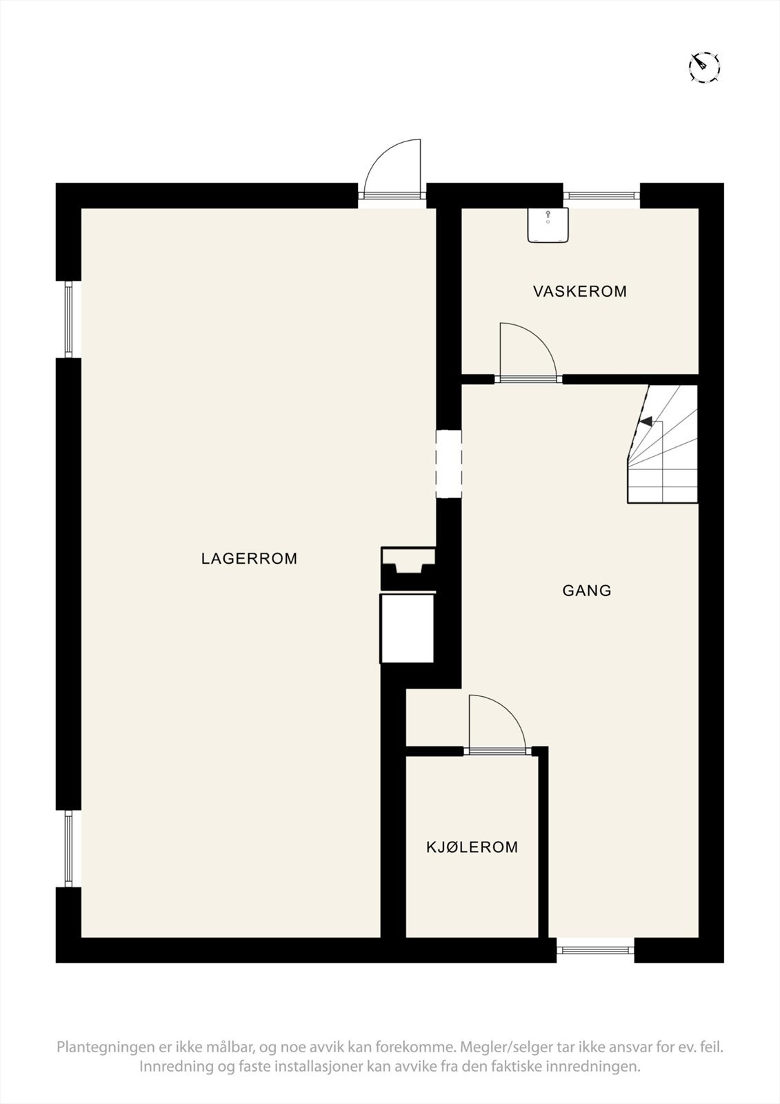 Plantegning kjeller kårbolig. Galleribilde