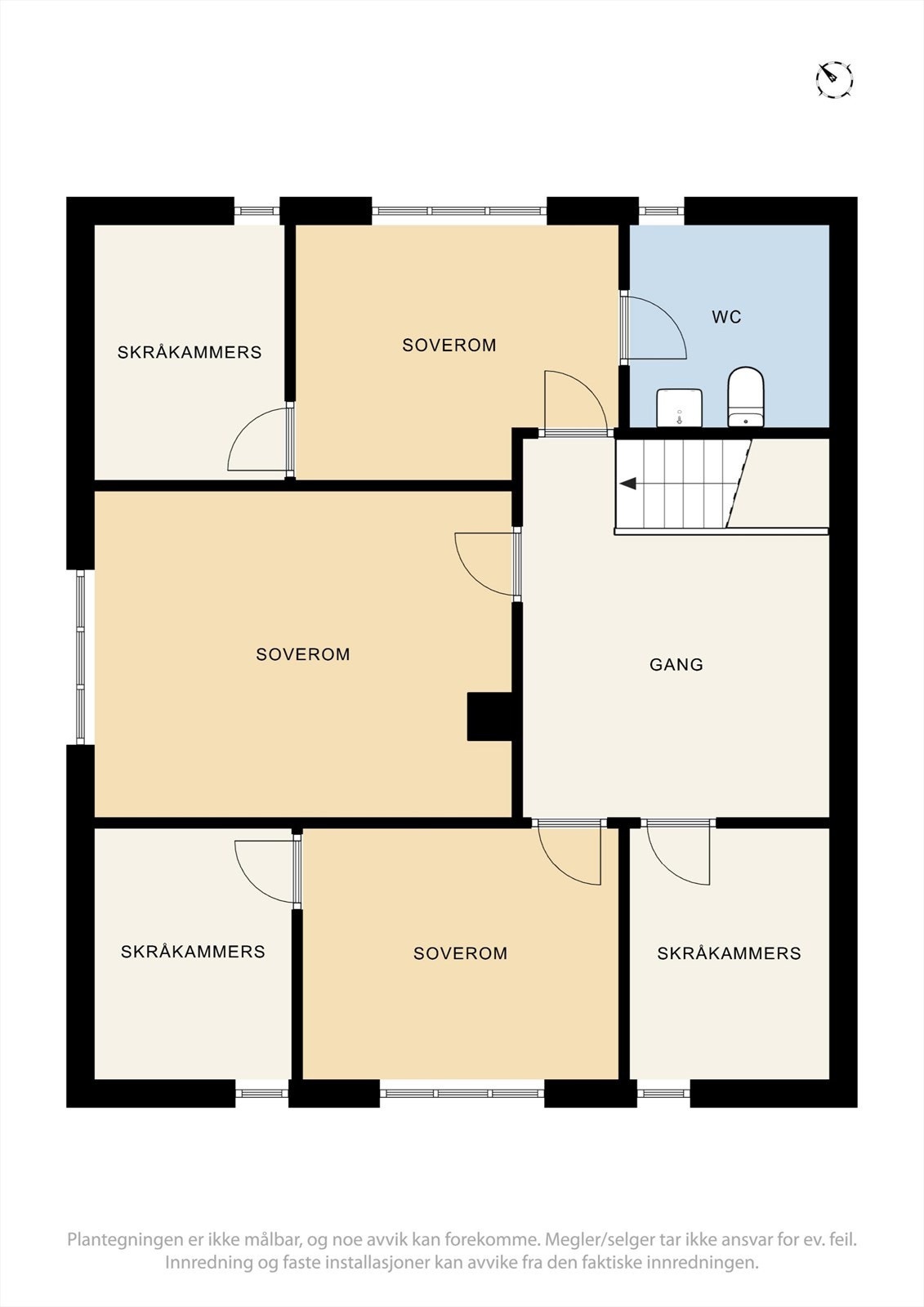 Plantegning 2. etasje kårbolig. Galleribilde