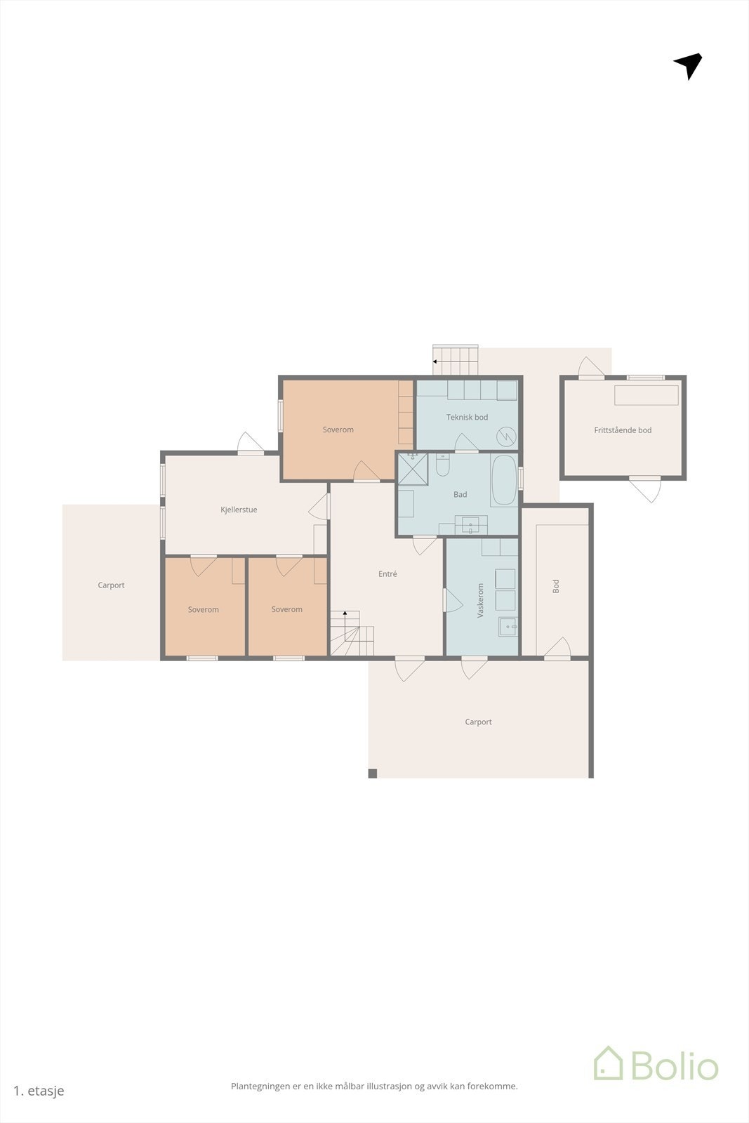 Plantegning 1.etasje. Galleribilde