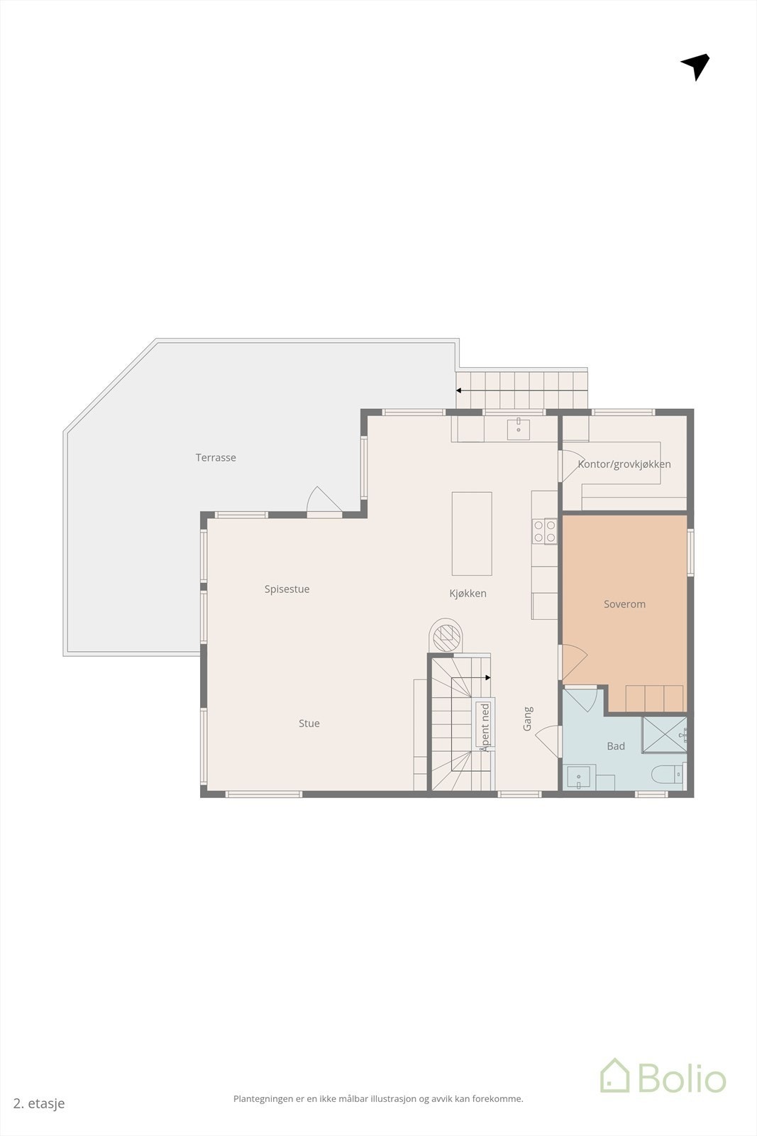 Plantegning 2.etasje. Galleribilde