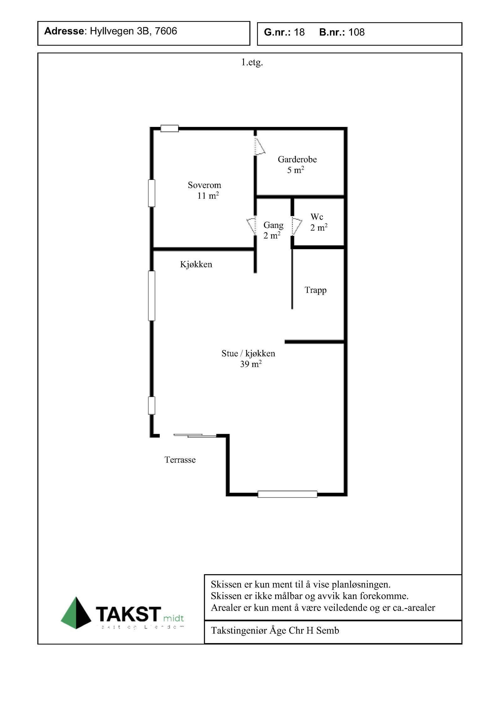 Planskisse, 2 etasje Galleribilde