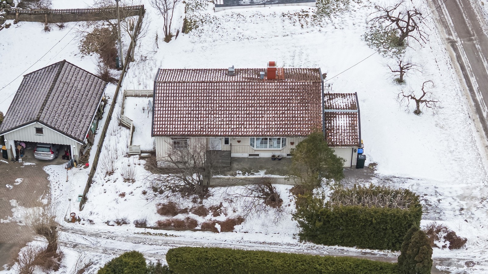 Eiendommen sett ovenfra Galleribilde