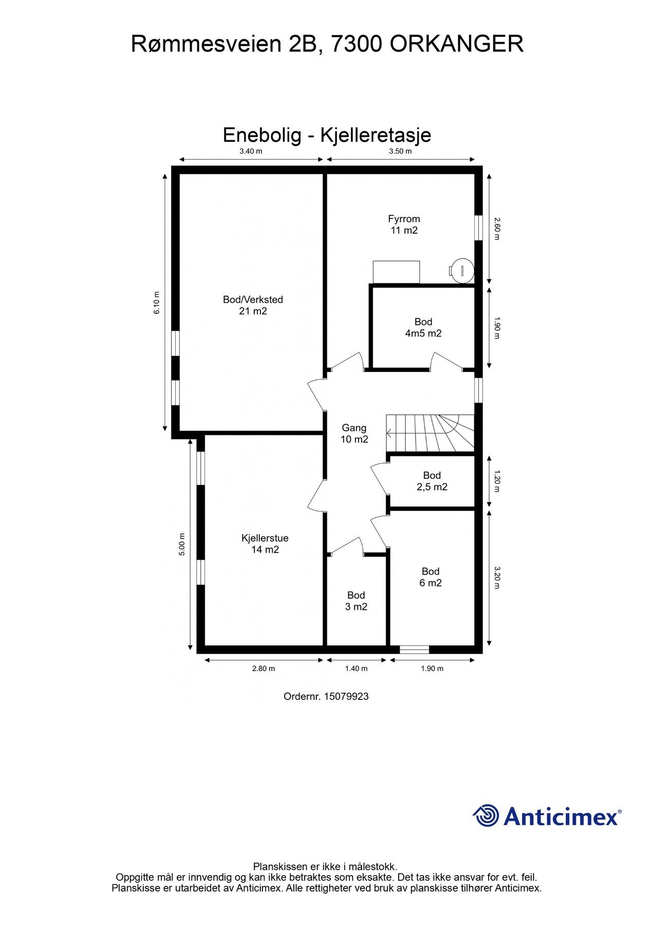 Plantegning kjelleretasje. Galleribilde