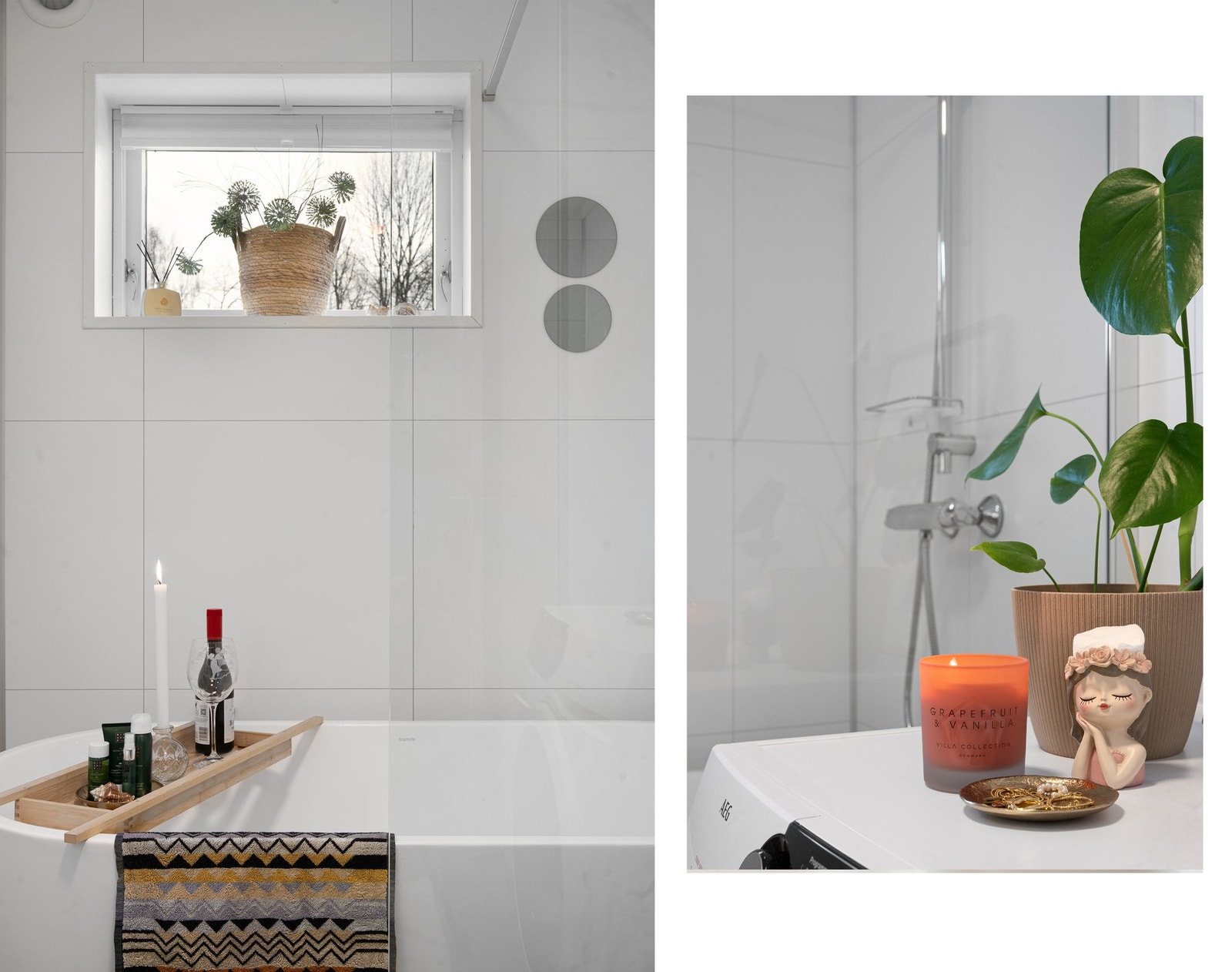 Badekar og dusjanretning med glassvegg Galleribilde