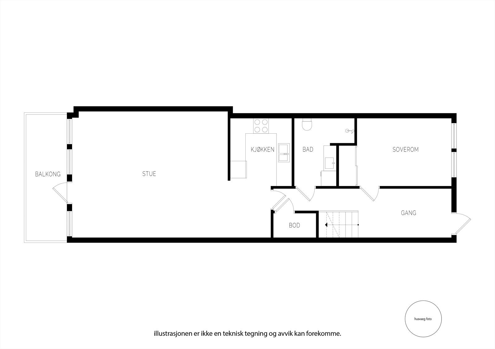 Plantegning hovedetasje. Galleribilde