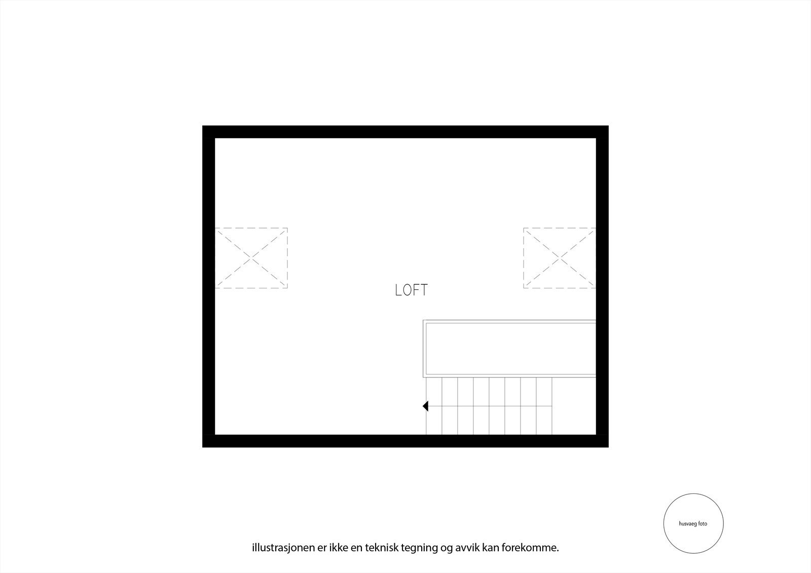 Plantegning loft. Galleribilde