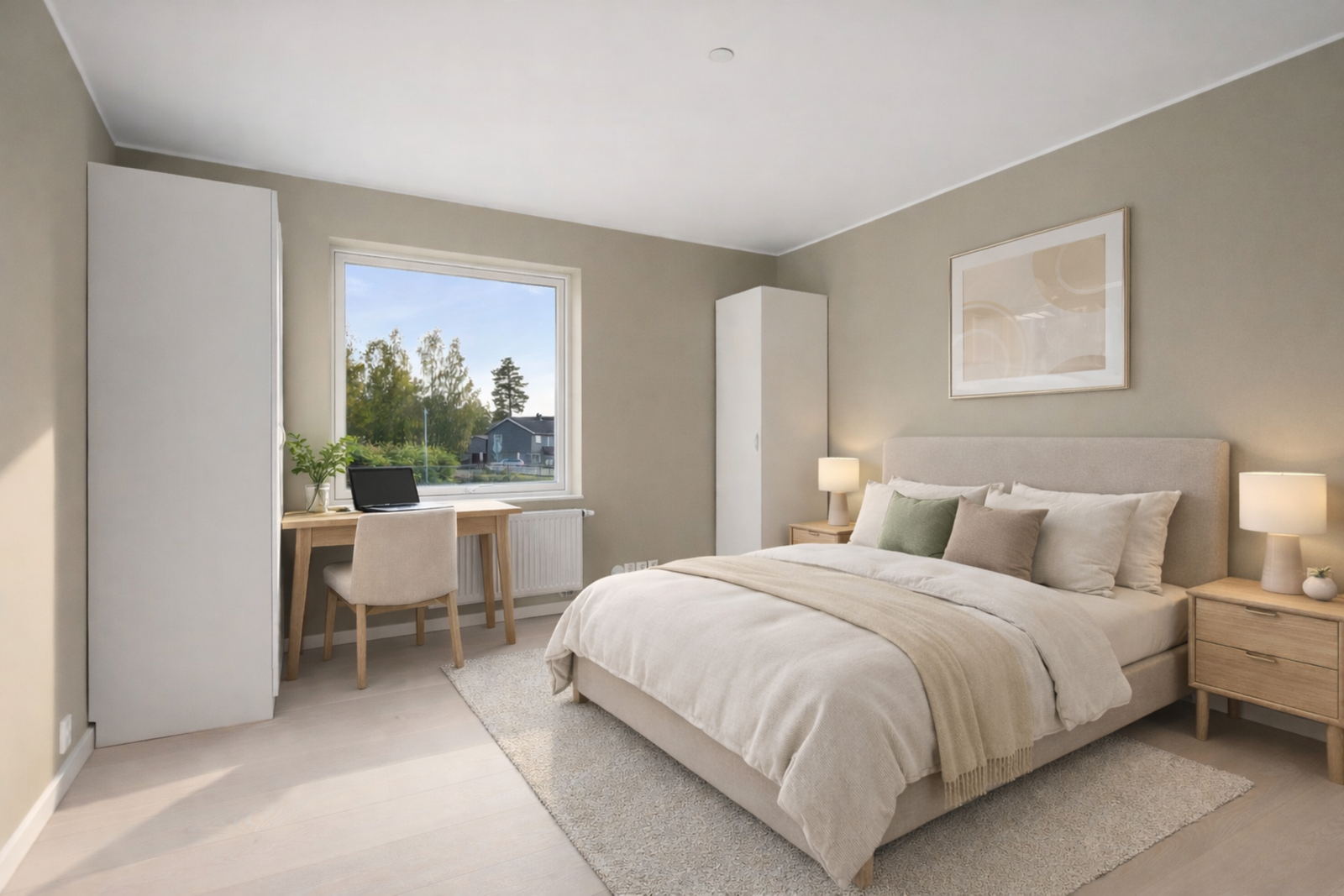 Leiligheten har to soverom av god størrelse. (Digitalt stylet) Galleribilde