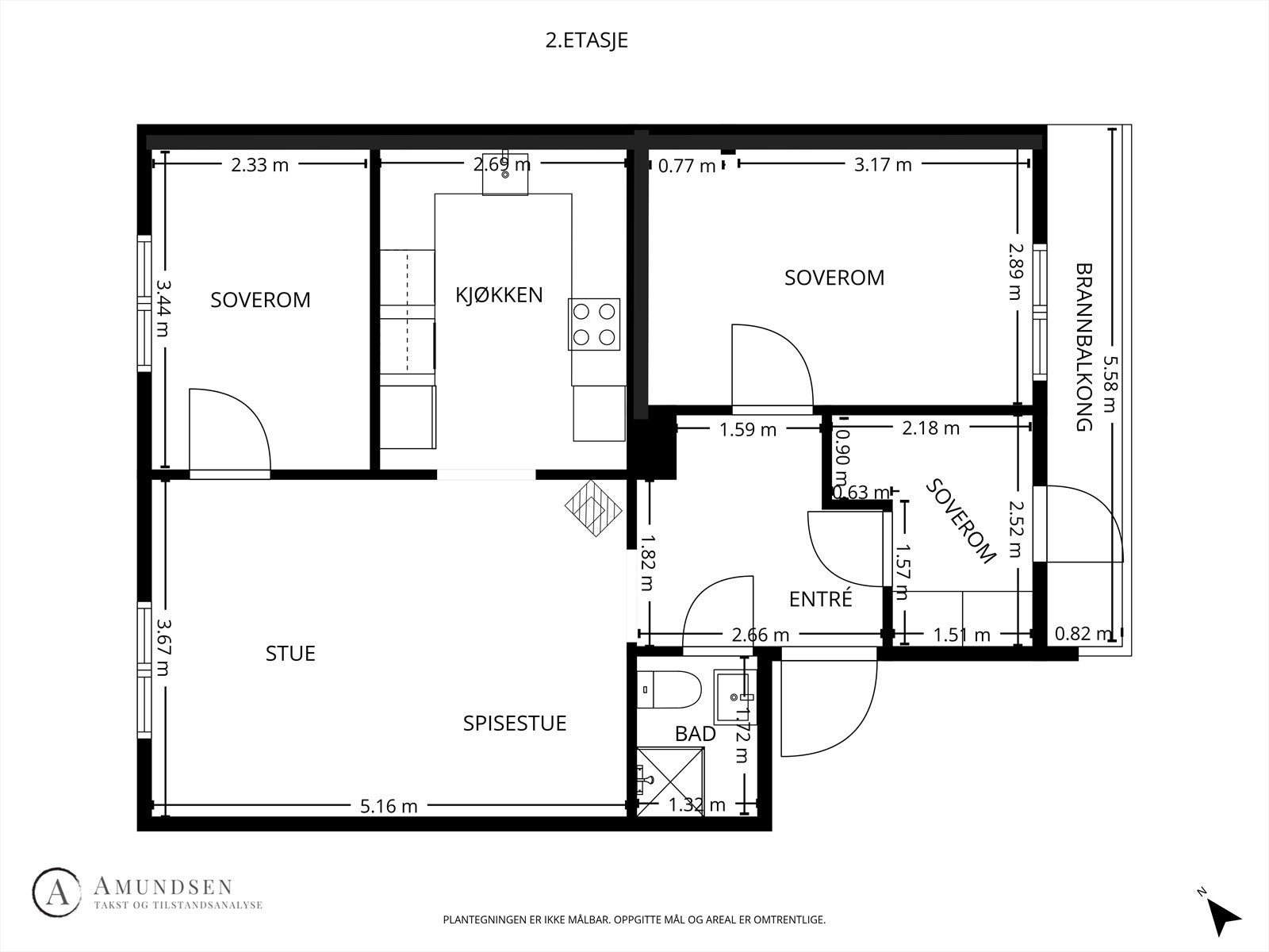 Takstmanns plantegning Galleribilde