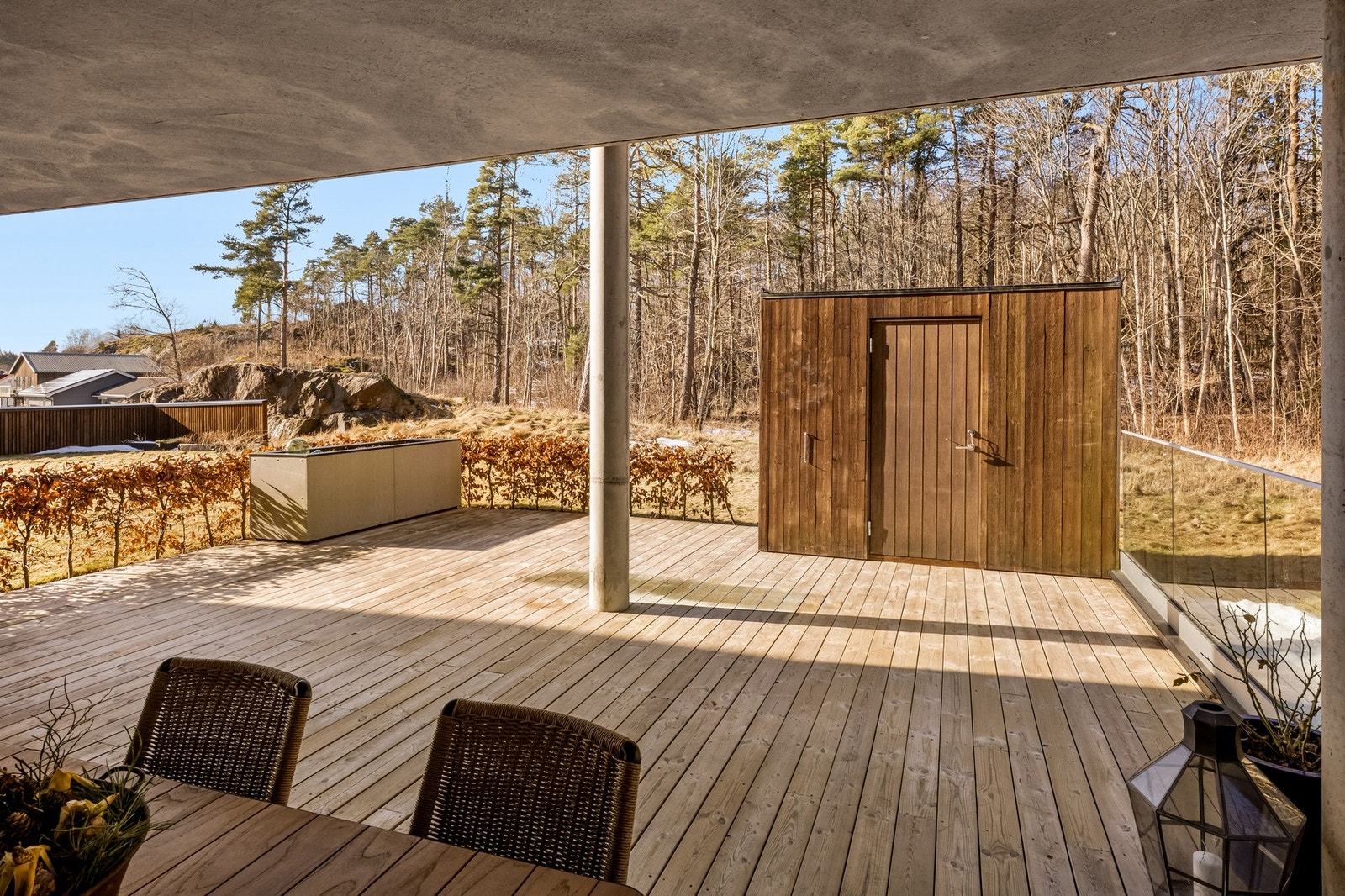 Ekstern bod på terrassen. Galleribilde