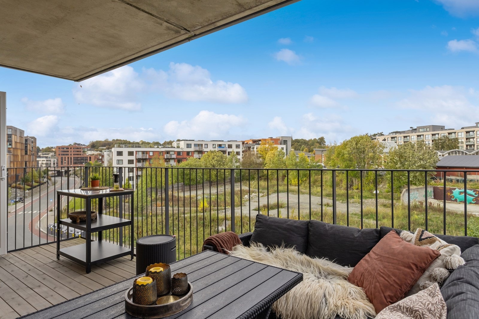 Her kan man leve et urbant byliv, og samtidig bo tilbaketrukket. Galleribilde