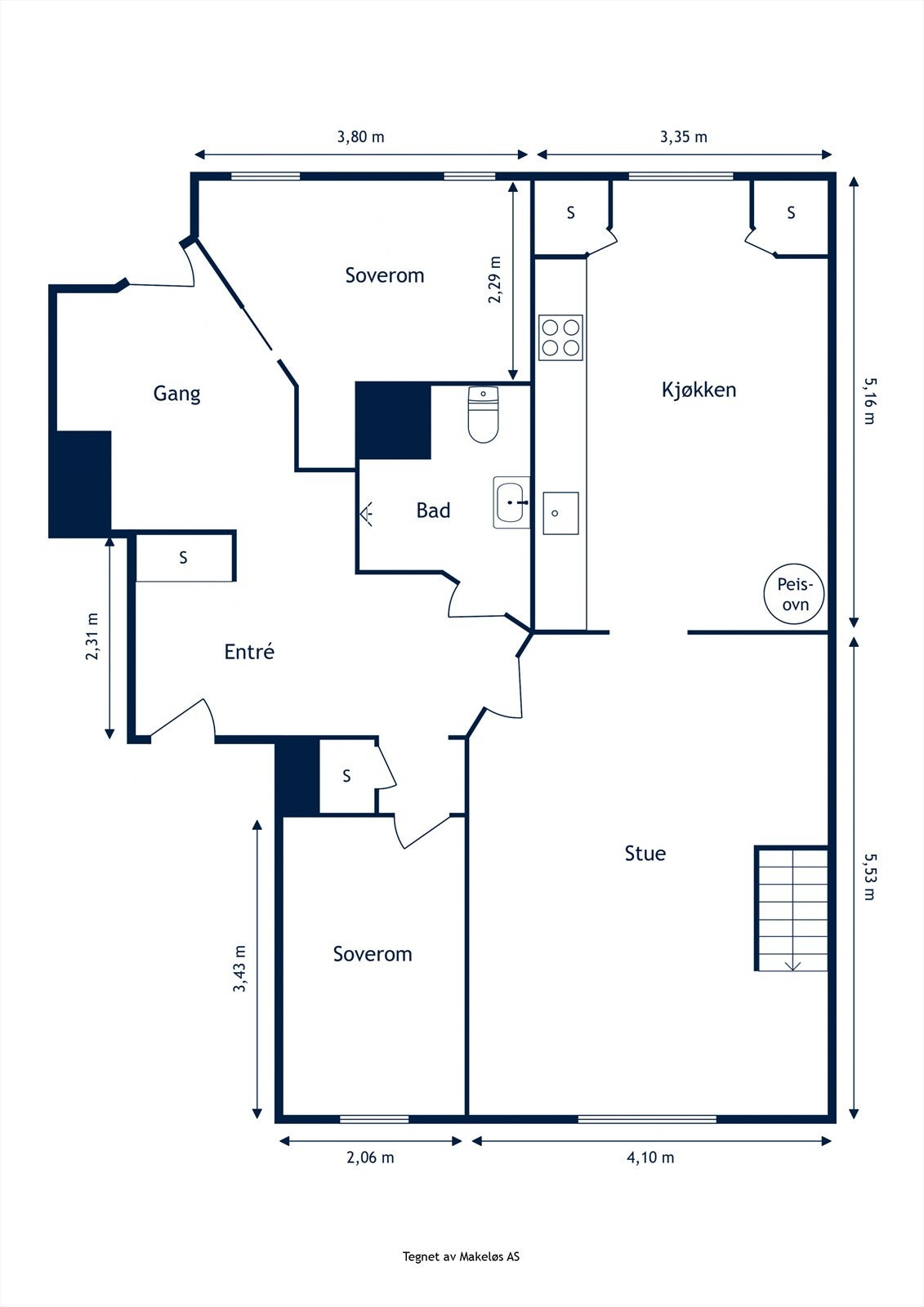 Plantegning 1. etasje. Galleribilde