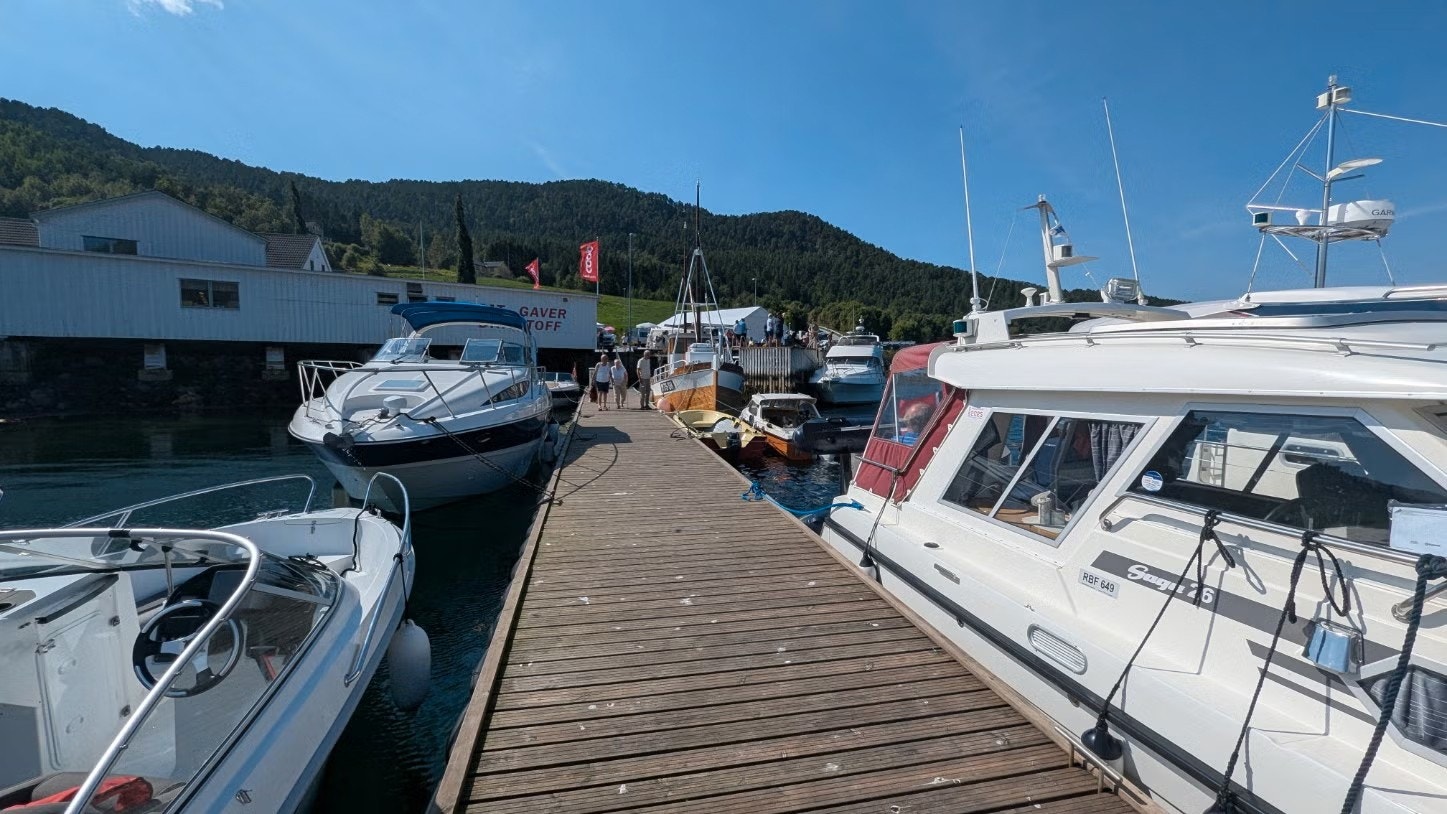 Gjestebrygge tilknyttet handelsstedet. Foto: grunneier Galleribilde