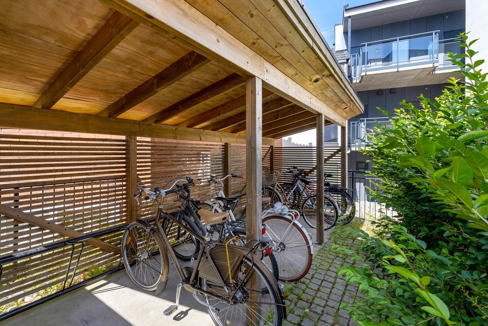 Felles sykkelparkering. Galleribilde