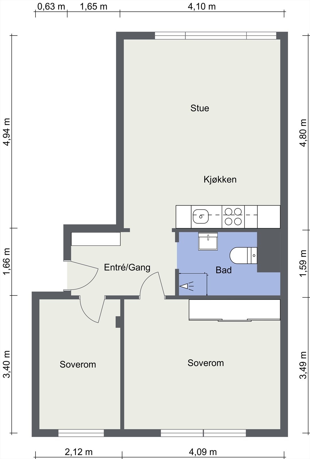Plantegning Galleribilde
