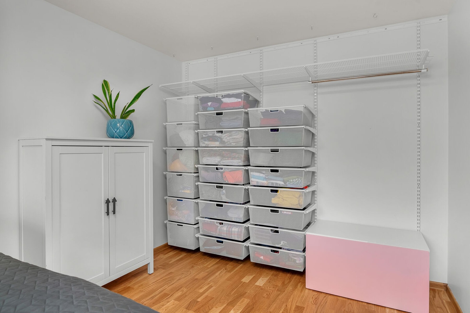 Her kan man utnytte veggplass til oppbevaringssytem. Galleribilde