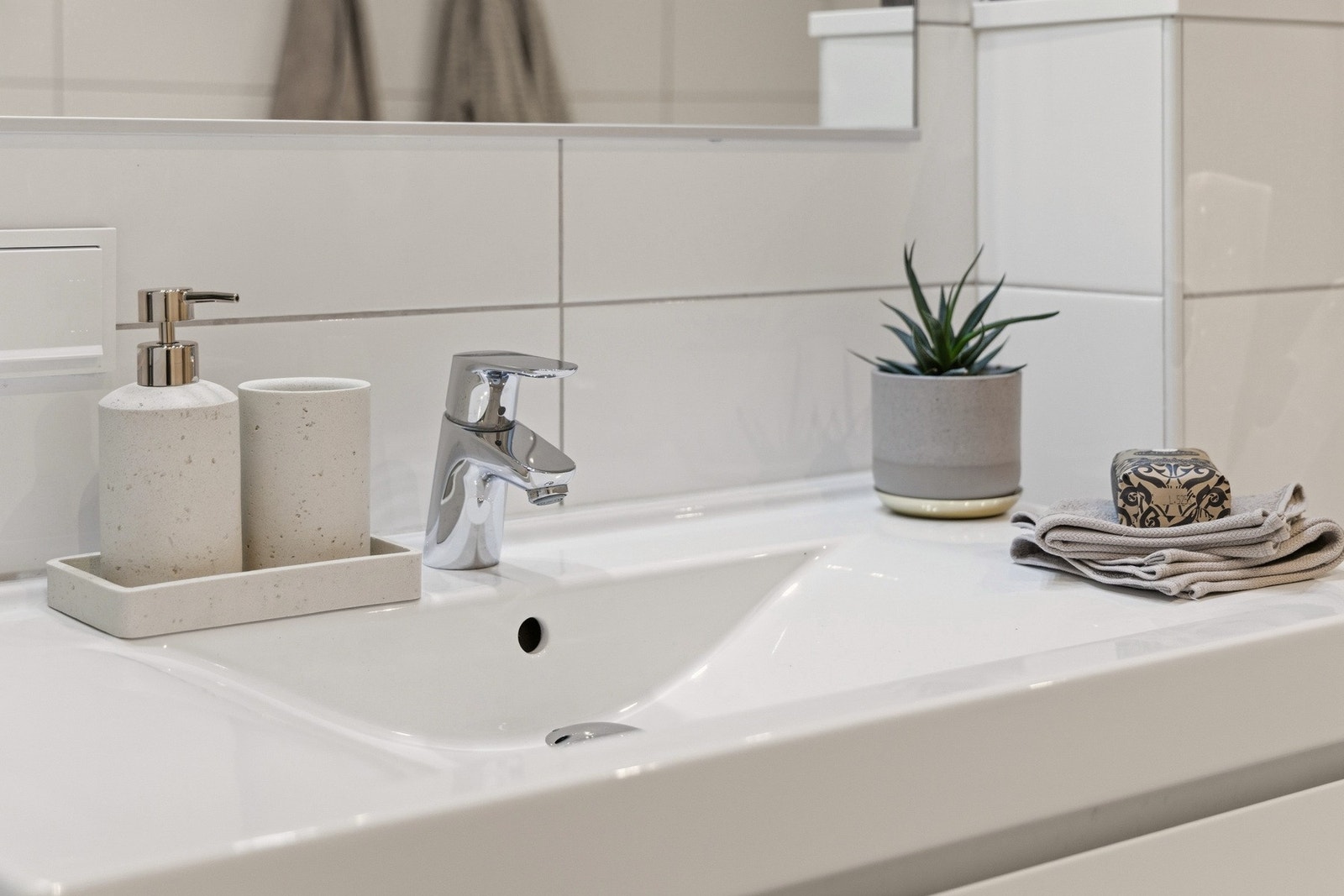 Det er opplegg for vaskemaskin og tørketrommel. Galleribilde