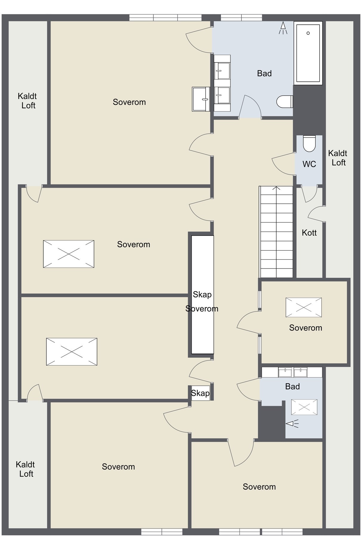Plantegning - 2.etasje Galleribilde