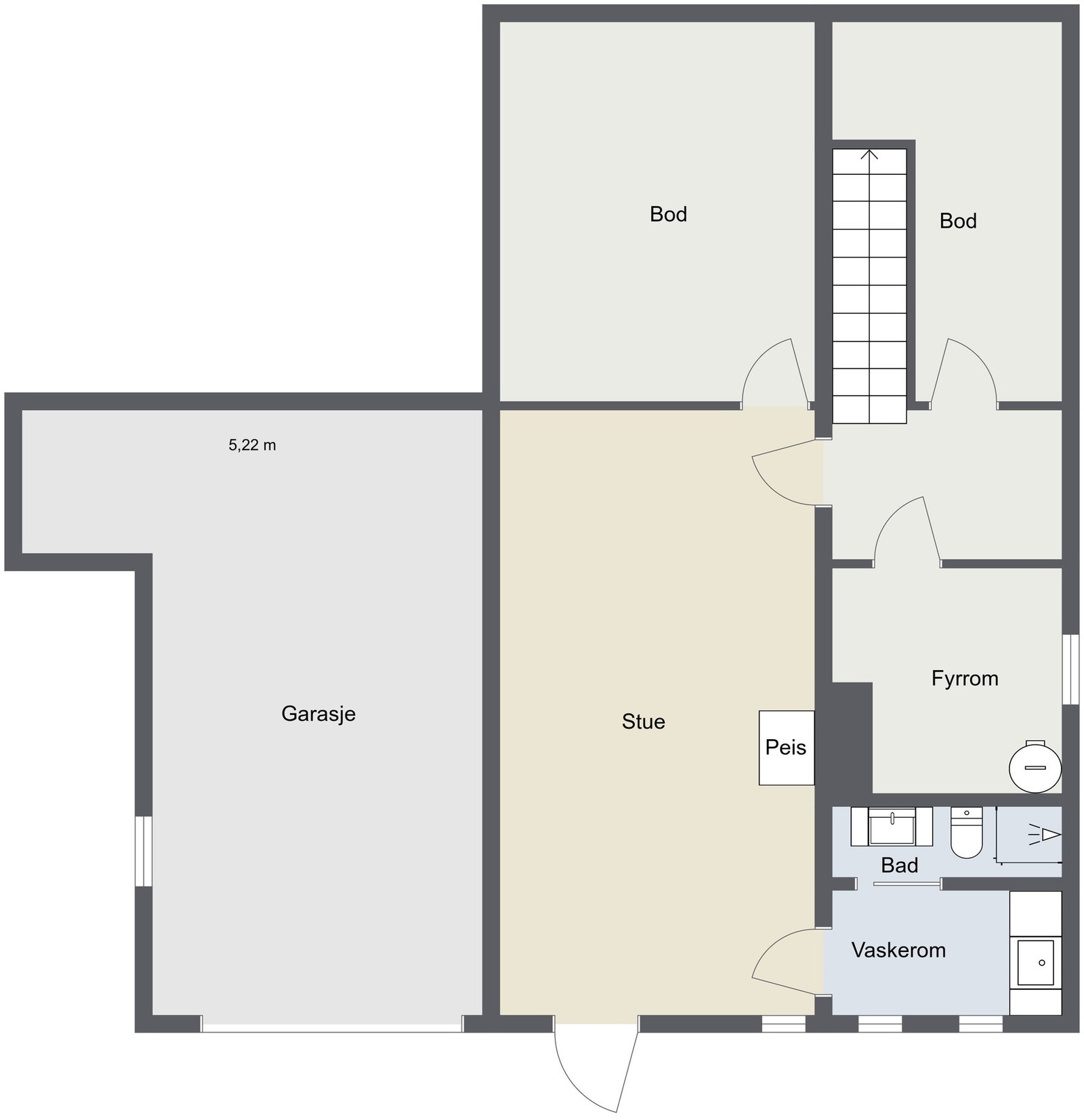 Plantegning - Underetasje Galleribilde