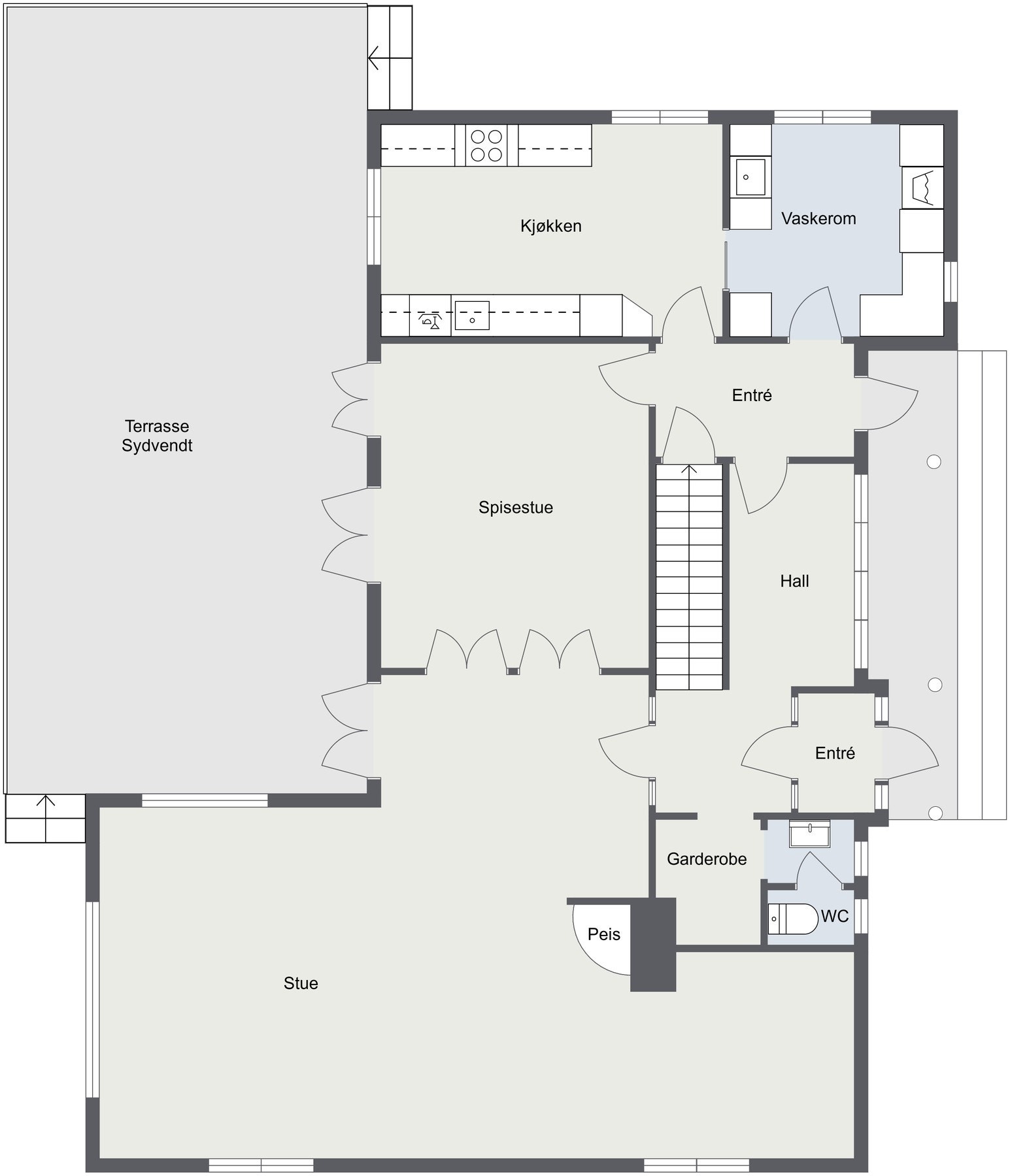 Plantegning - 1.etasje Galleribilde