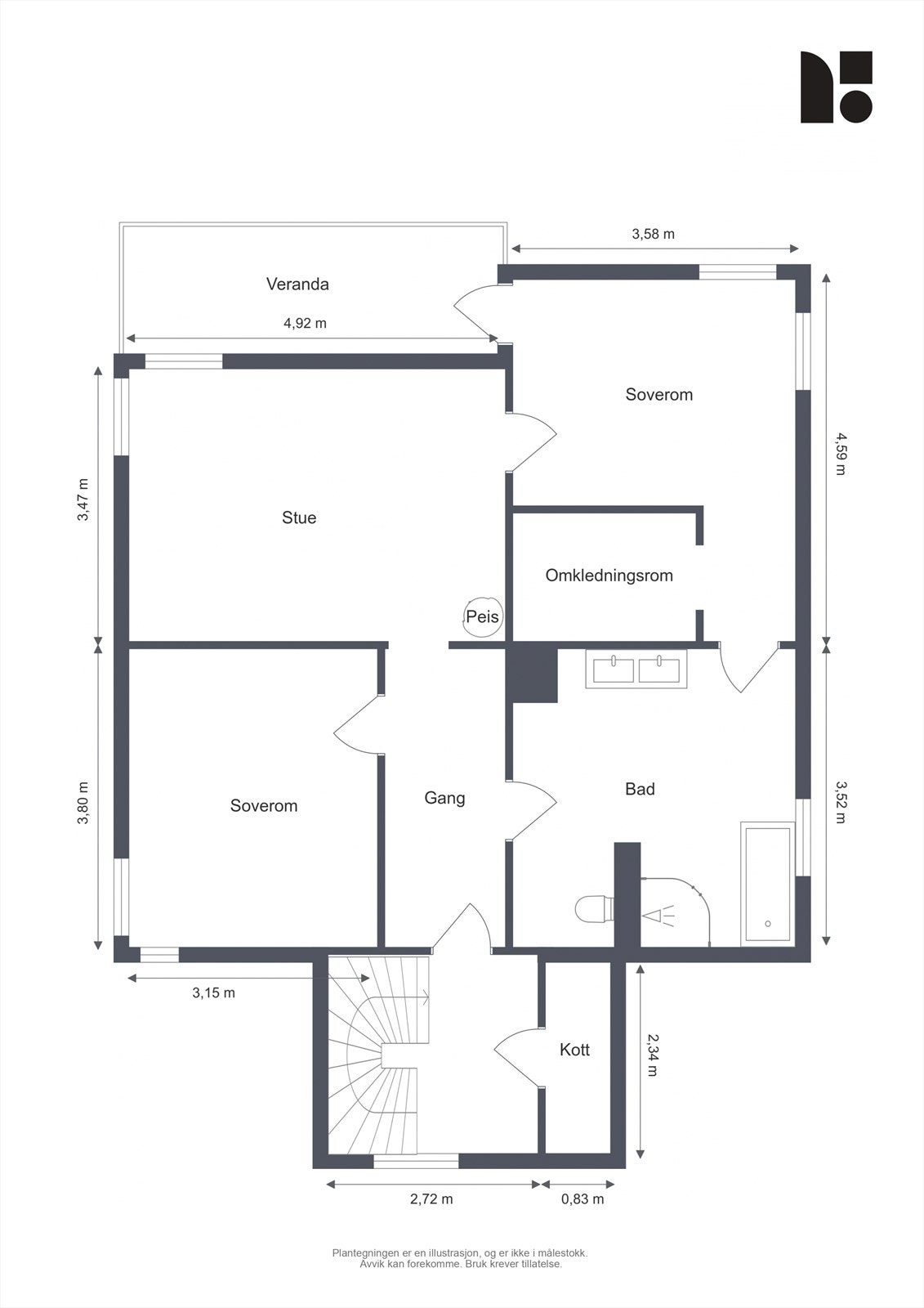 Plantegning 2. Etasje Galleribilde