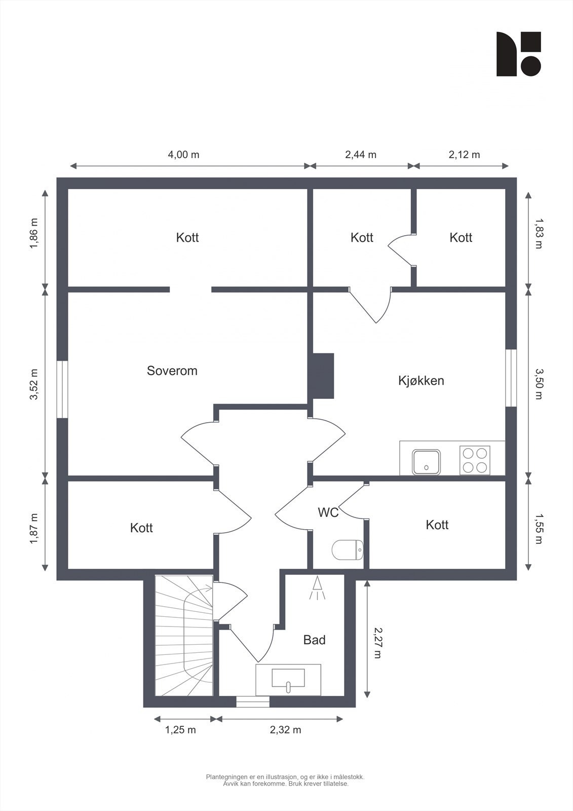 Plantegning loft Galleribilde