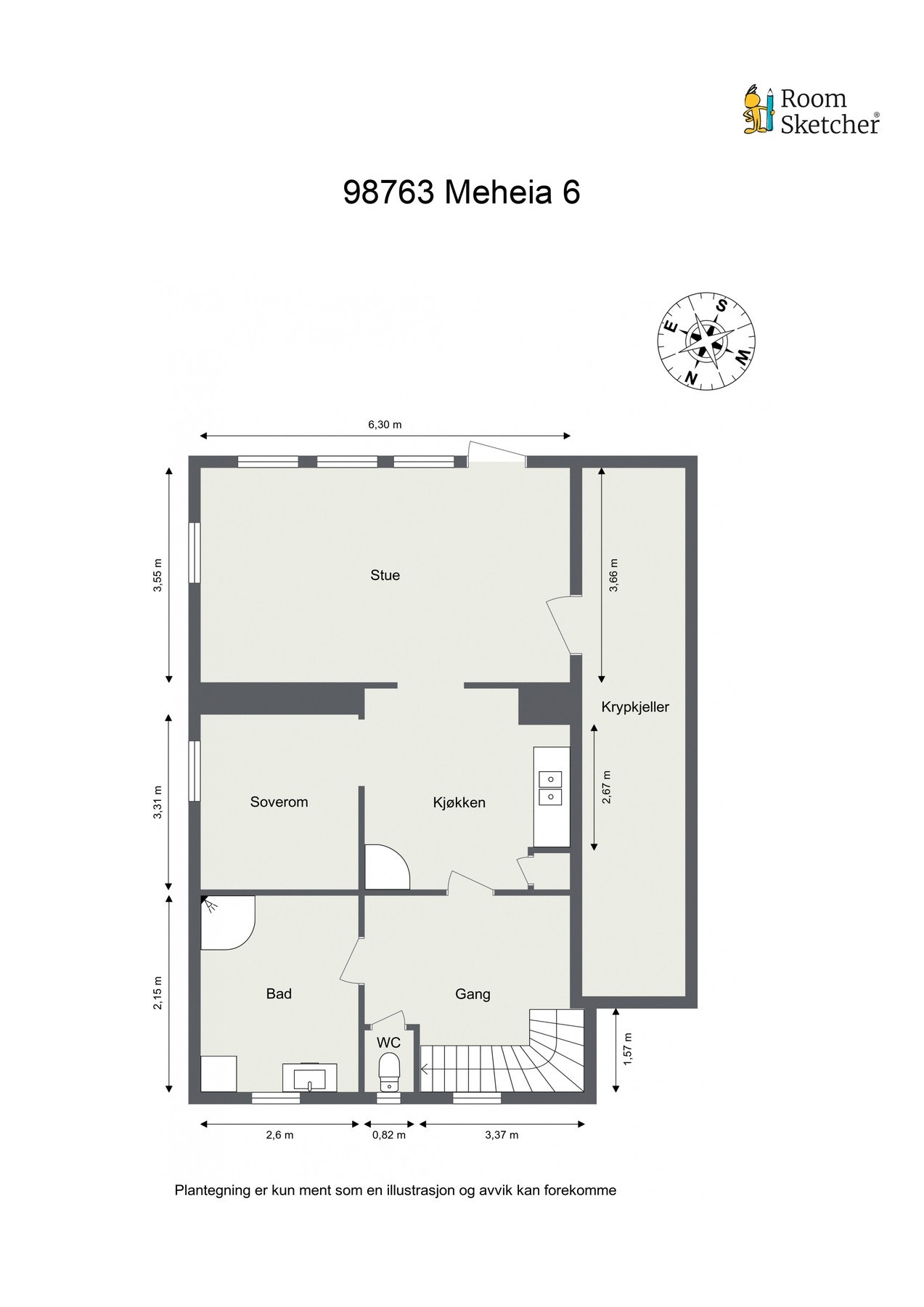 Plantegning underetasje. Galleribilde