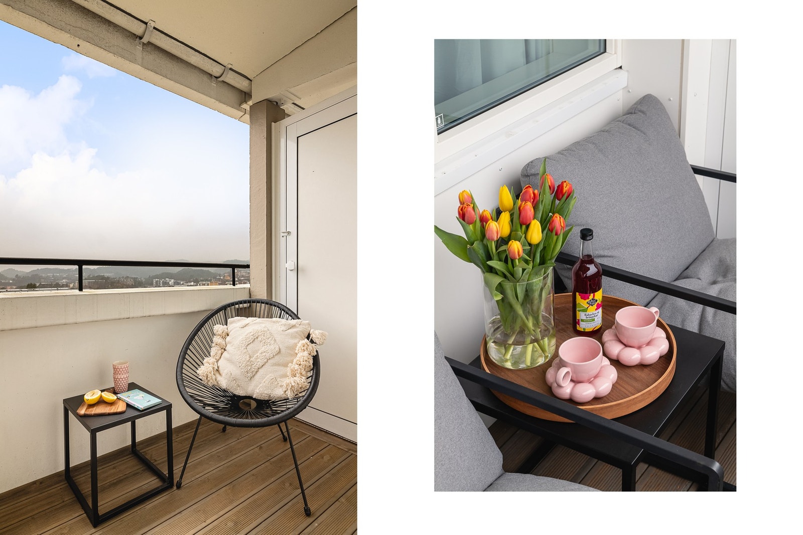 Fra stuen har man utgang til altanen på 6,6 kvm. En flott forlengelse av stuen. Galleribilde