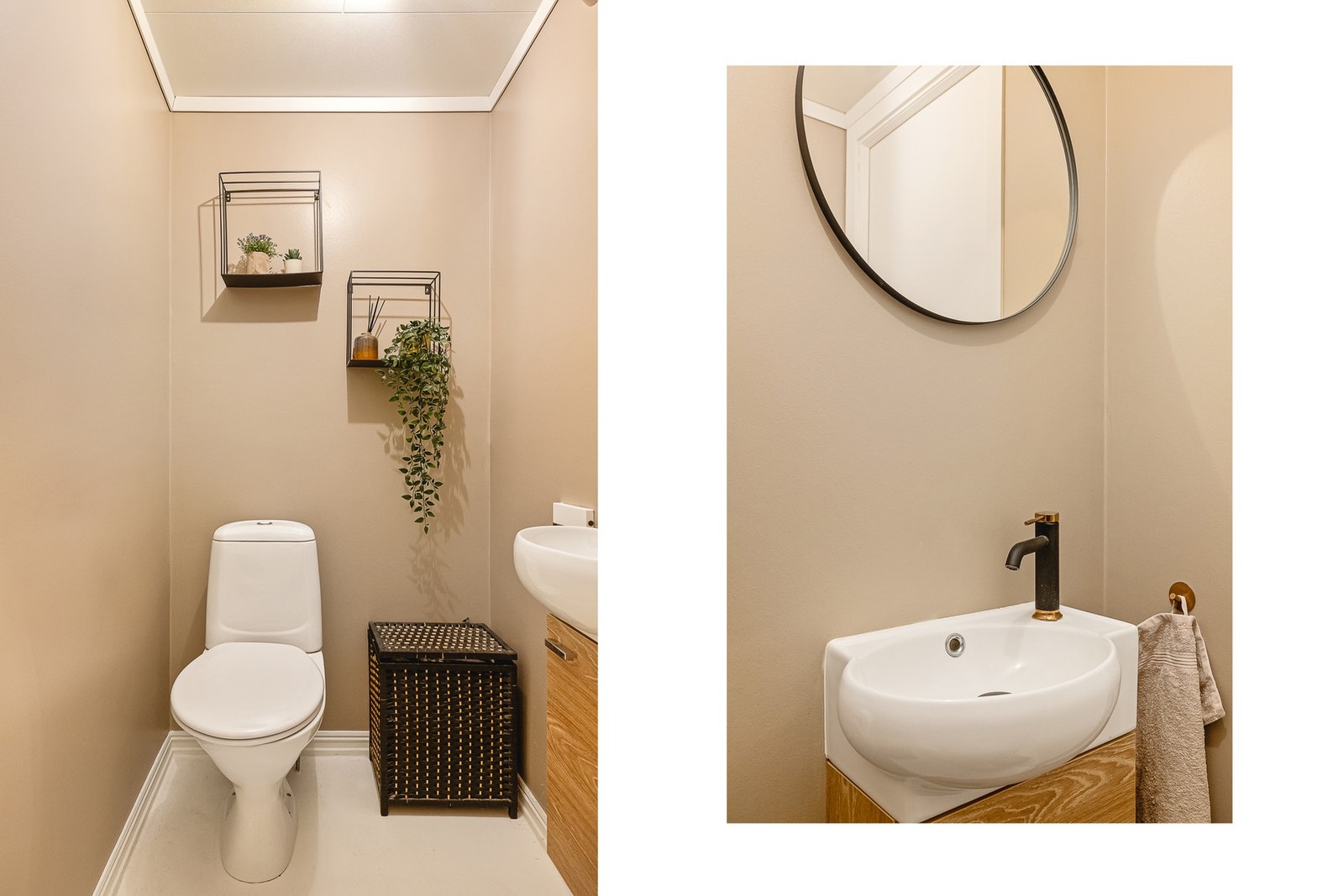 - Det er separat toalettrom med toalett og baderomsinnreding med servant - Galleribilde