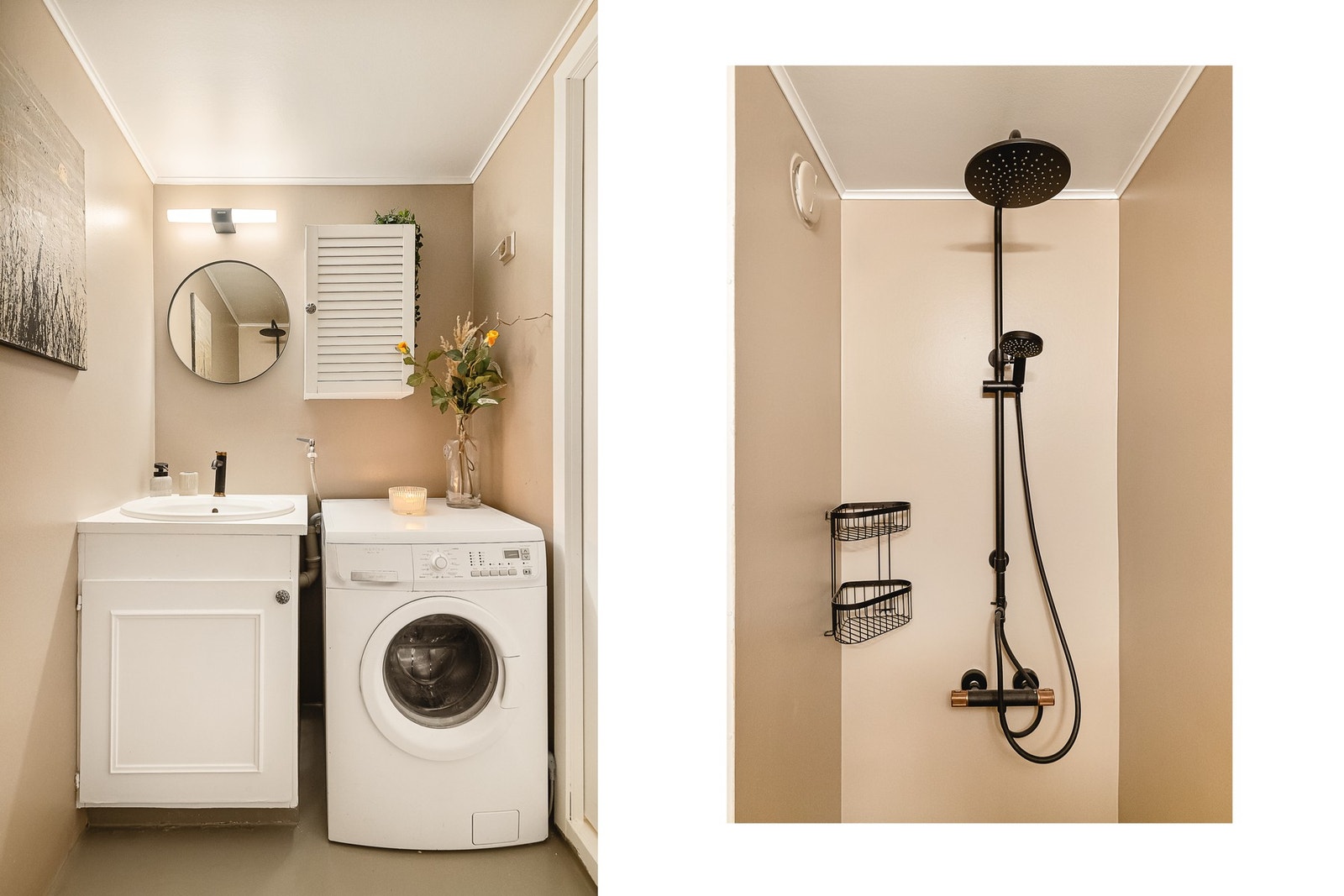 - Badet har malt belegg på gulv, malte flater på vegger og i himling - Galleribilde