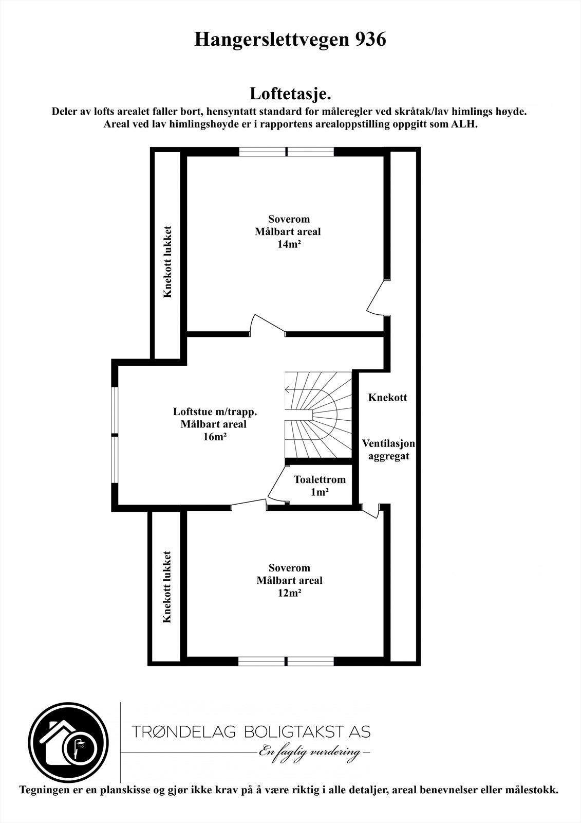Plantegning loftetasje. Galleribilde