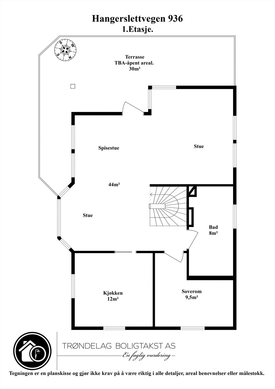 Plantegning 1. etasje. Galleribilde