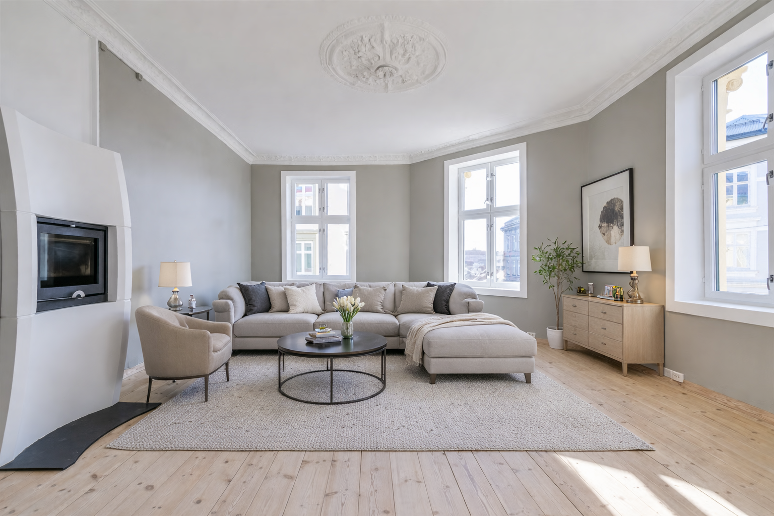 Et oppussingsobjekt med stort potensiale til å skape drømmehjemmet! (Bildet er redigert med digitale møbler) Galleribilde