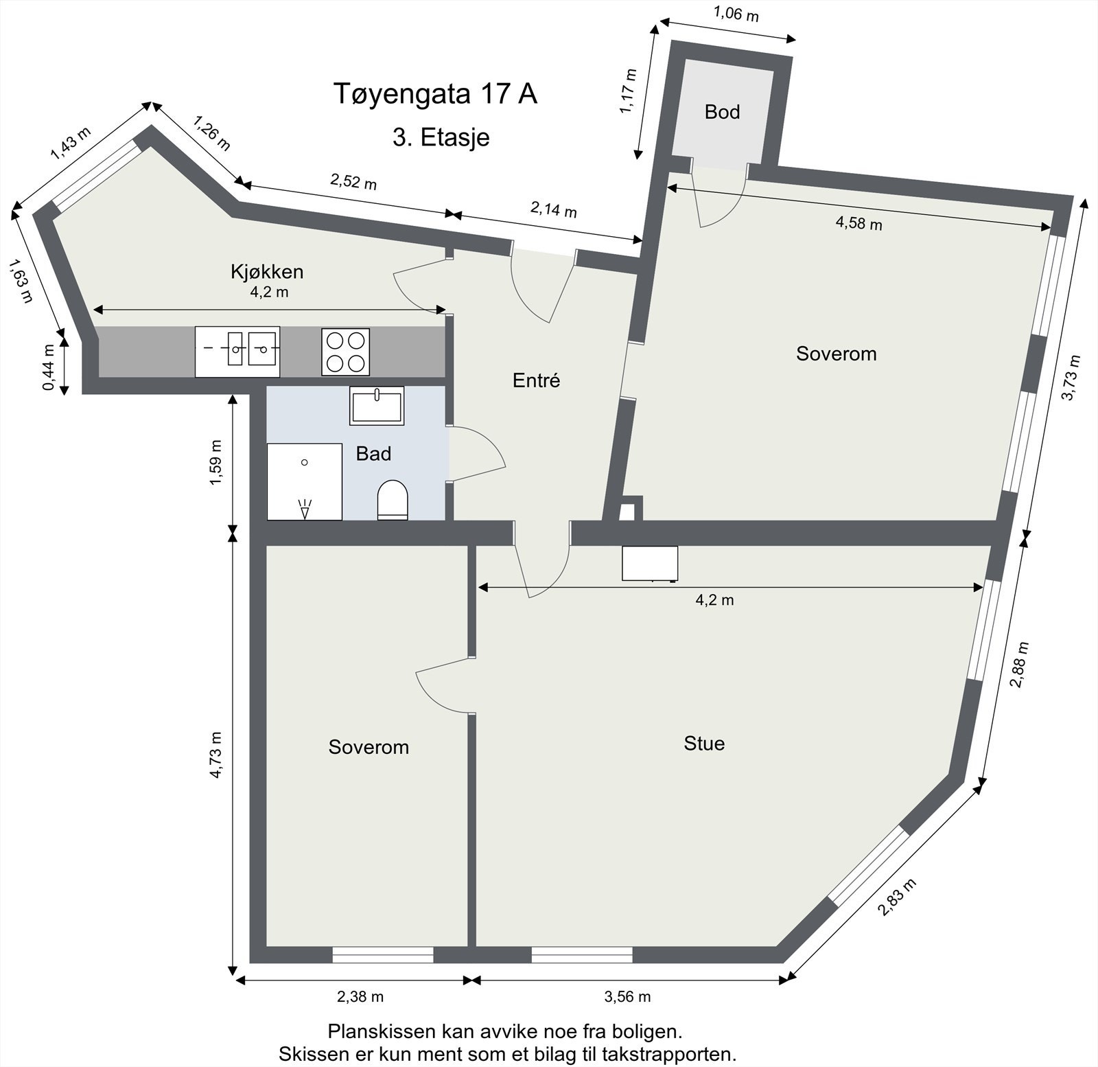 Planløsningen er original, men naboer har gjort endringer som kanskje kan passe bedre? Galleribilde