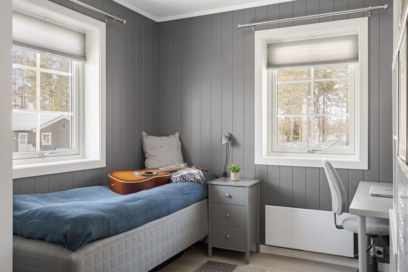 Soverom 3 er et noe mindre rom som passer perfekt som barnerom, gjesterom eller kontor. Galleribilde