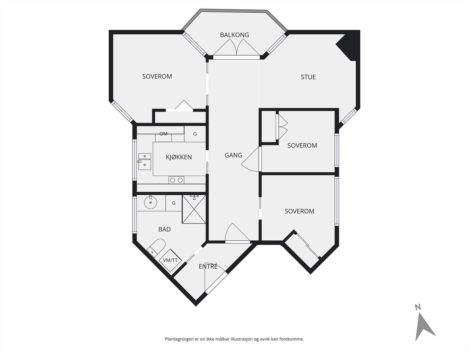 Planskisse | Daniel Hansens gate 8 Galleribilde