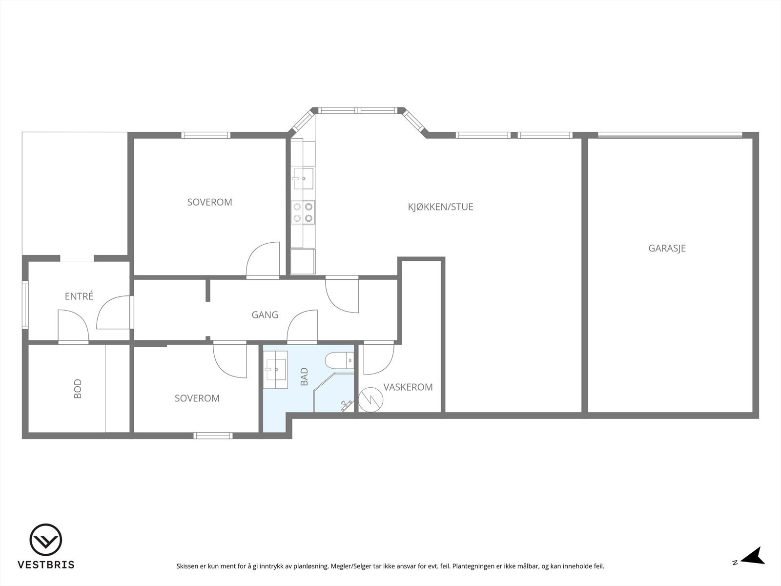 Plantegninger underetasje/ leilighet. Galleribilde