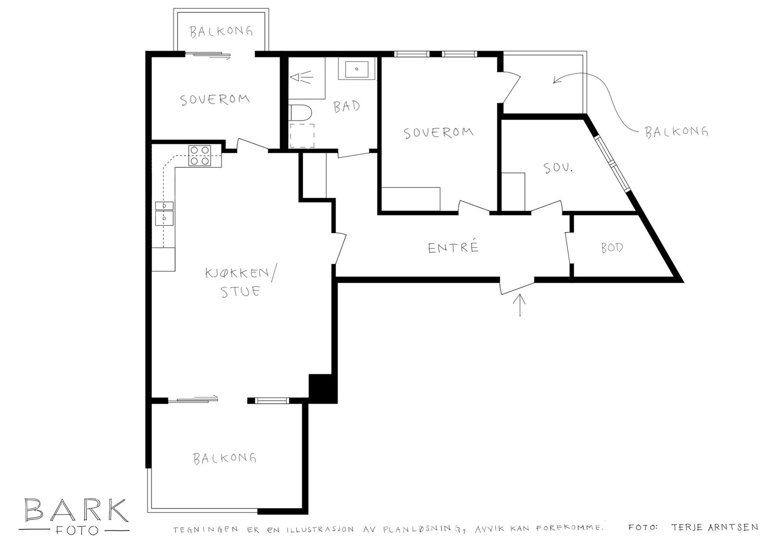 - Plantegning. Tilhørende leiligheten medfølger fast garasjeplass og ekstern bod med heisadkomst - Galleribilde