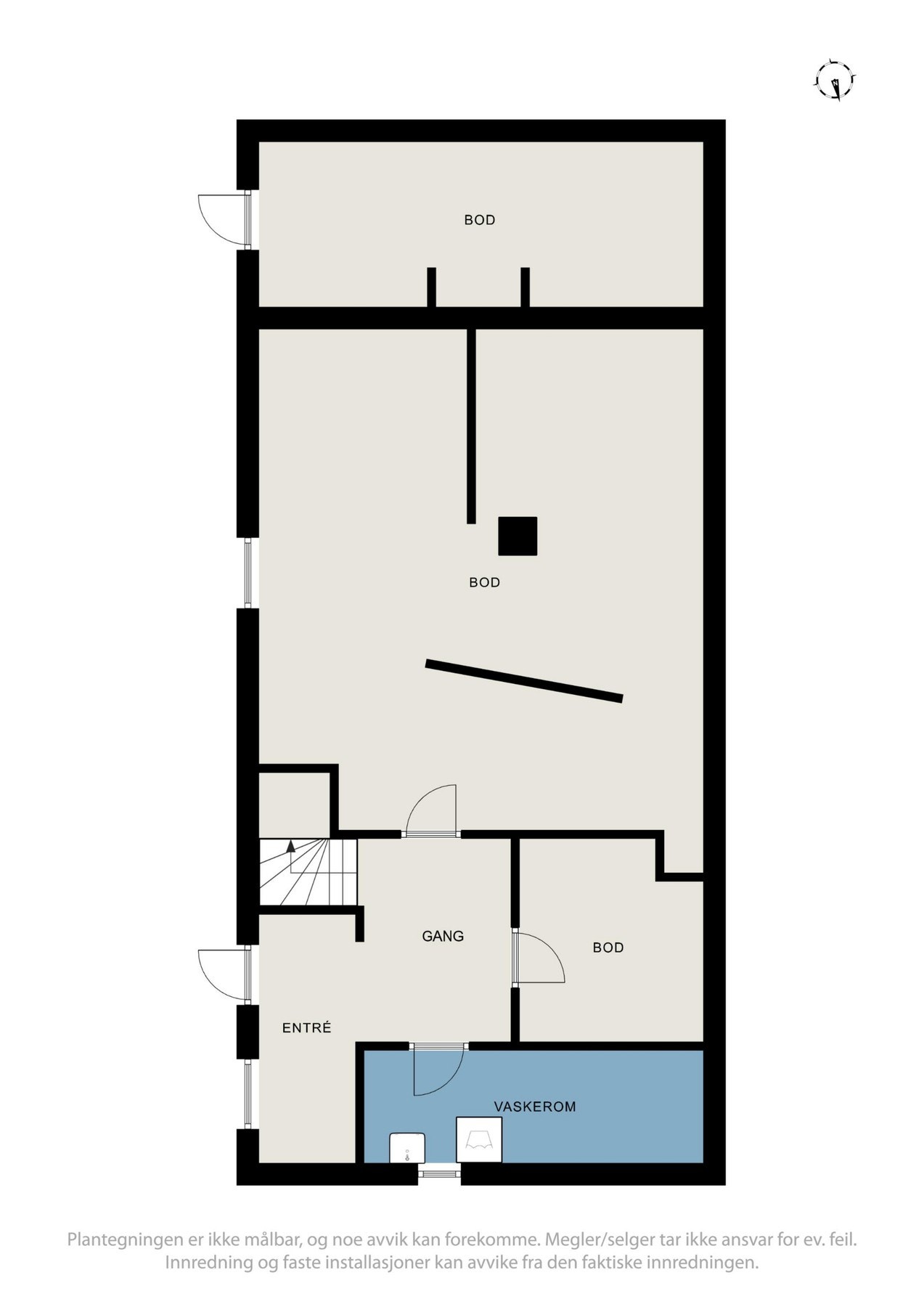 Planskisse over underetasjen. Galleribilde