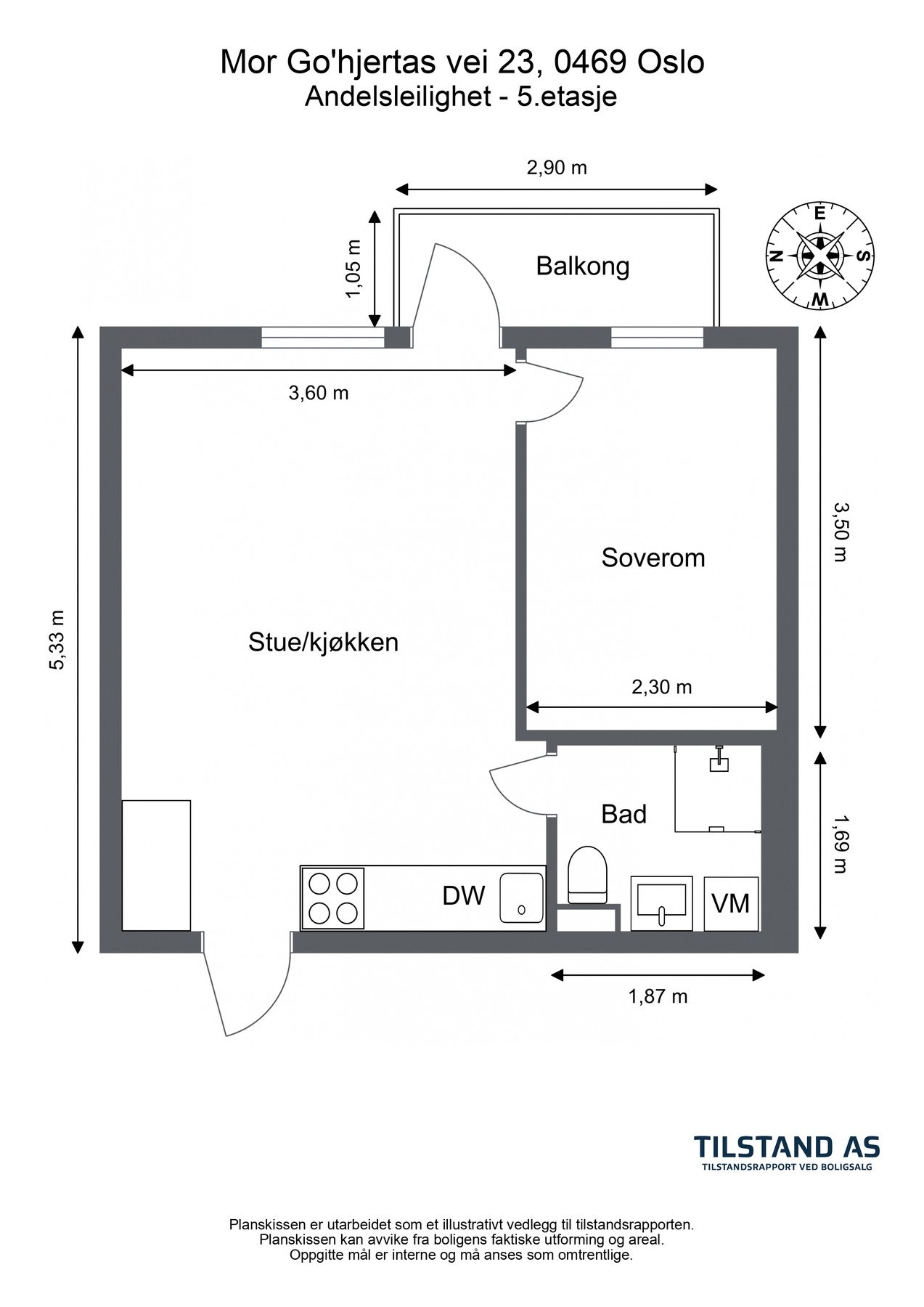 Vi begynner med en titt på plantegningen, slik at du har god oversikt før du blar videre. Planløsningen er nemlig svært god og du får alt du trenger. Galleribilde