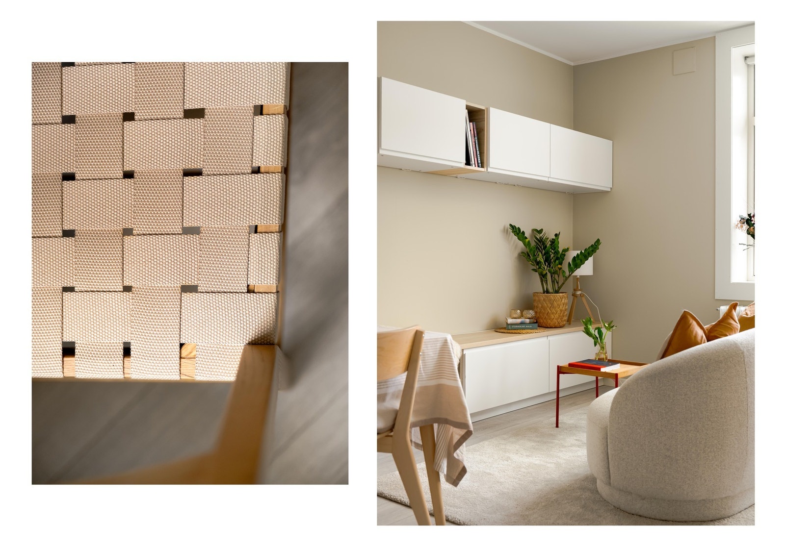 La oss ta en tur inn! I stue og kjøkken er det brukt flerfunksjonelle møbler. Tv-benken gir lagring, har overskap og henger sammen med... Galleribilde