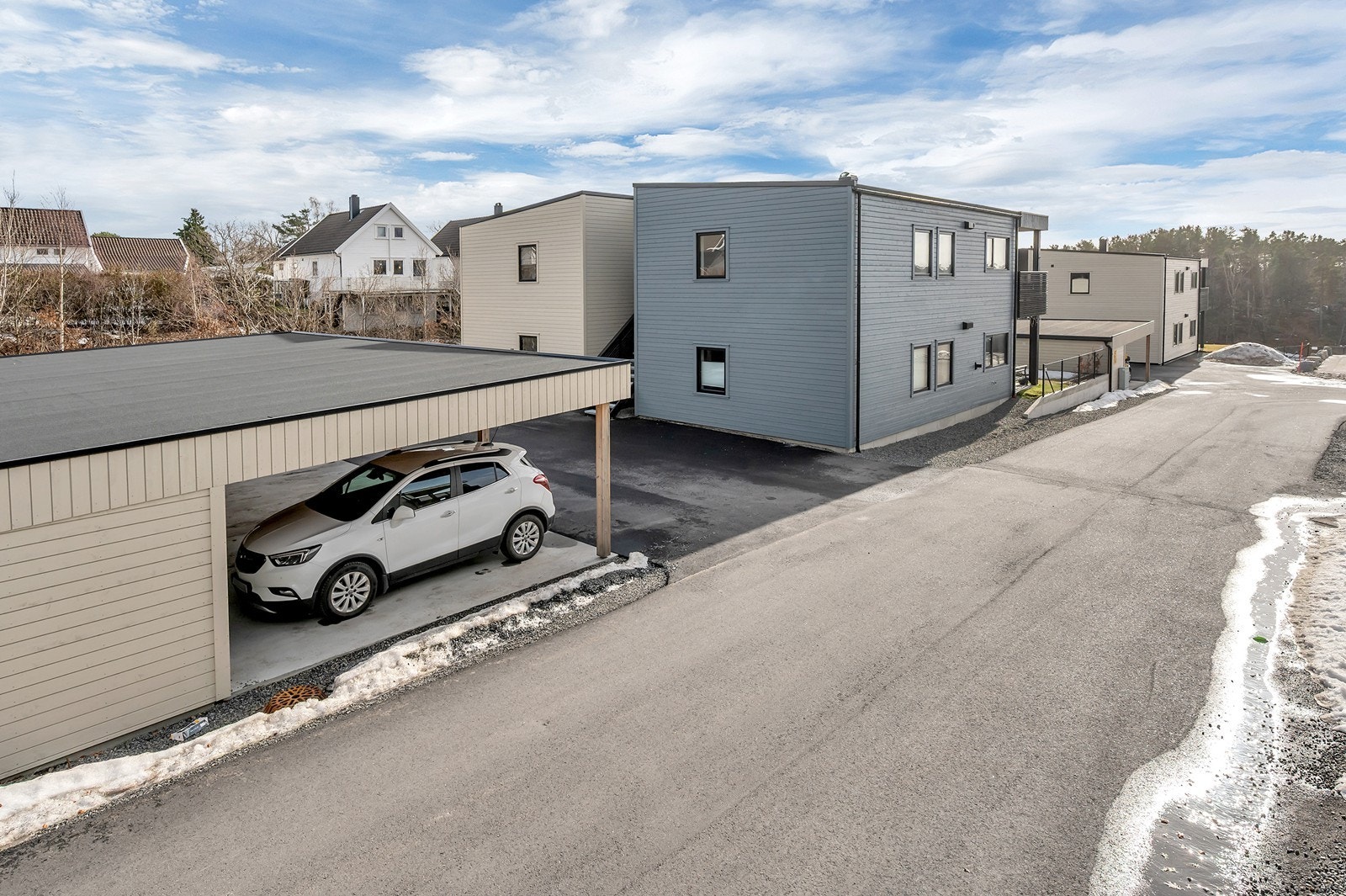 Boligområdet er asfaltert Galleribilde