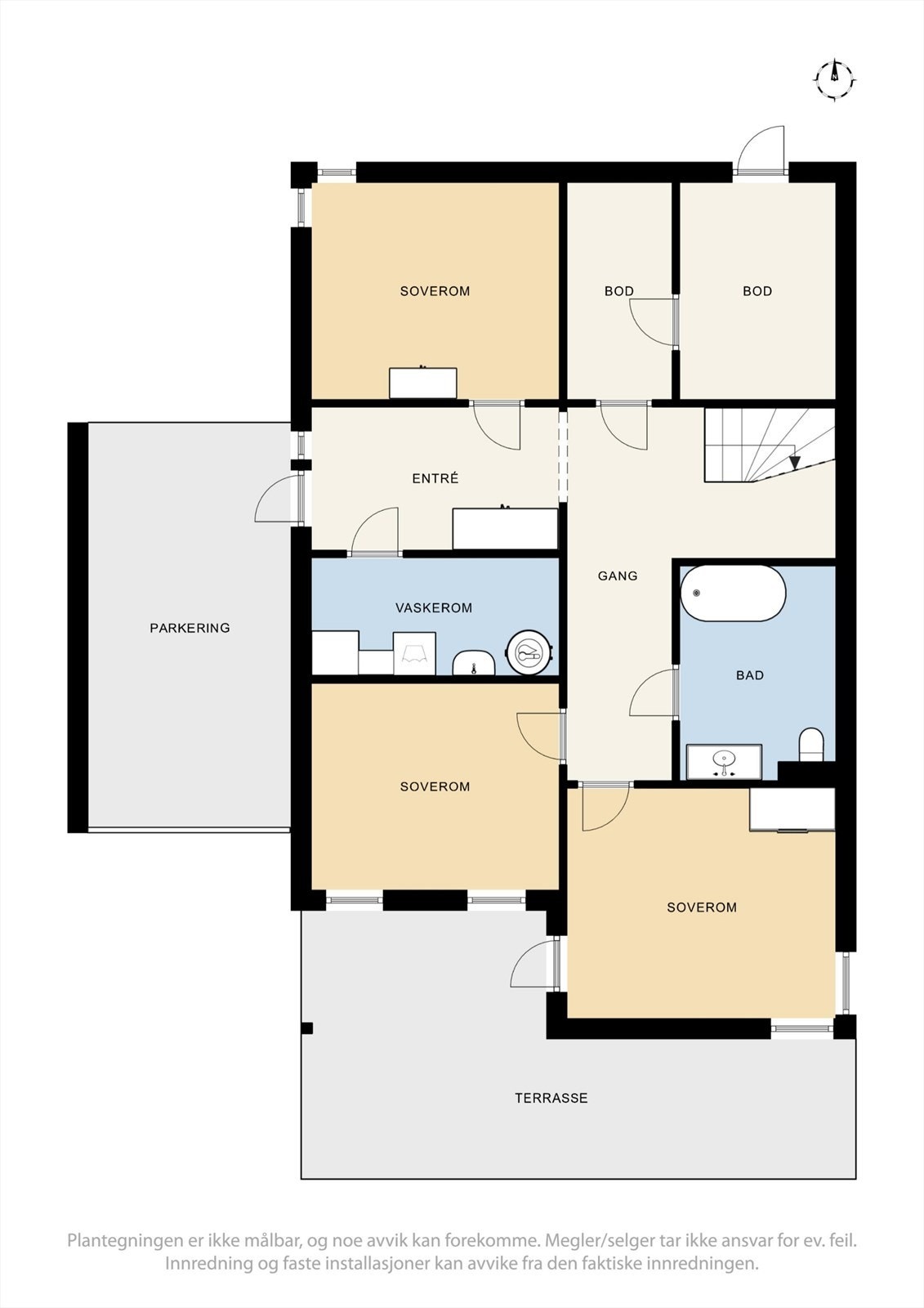 Plantegning 1.etg. Galleribilde