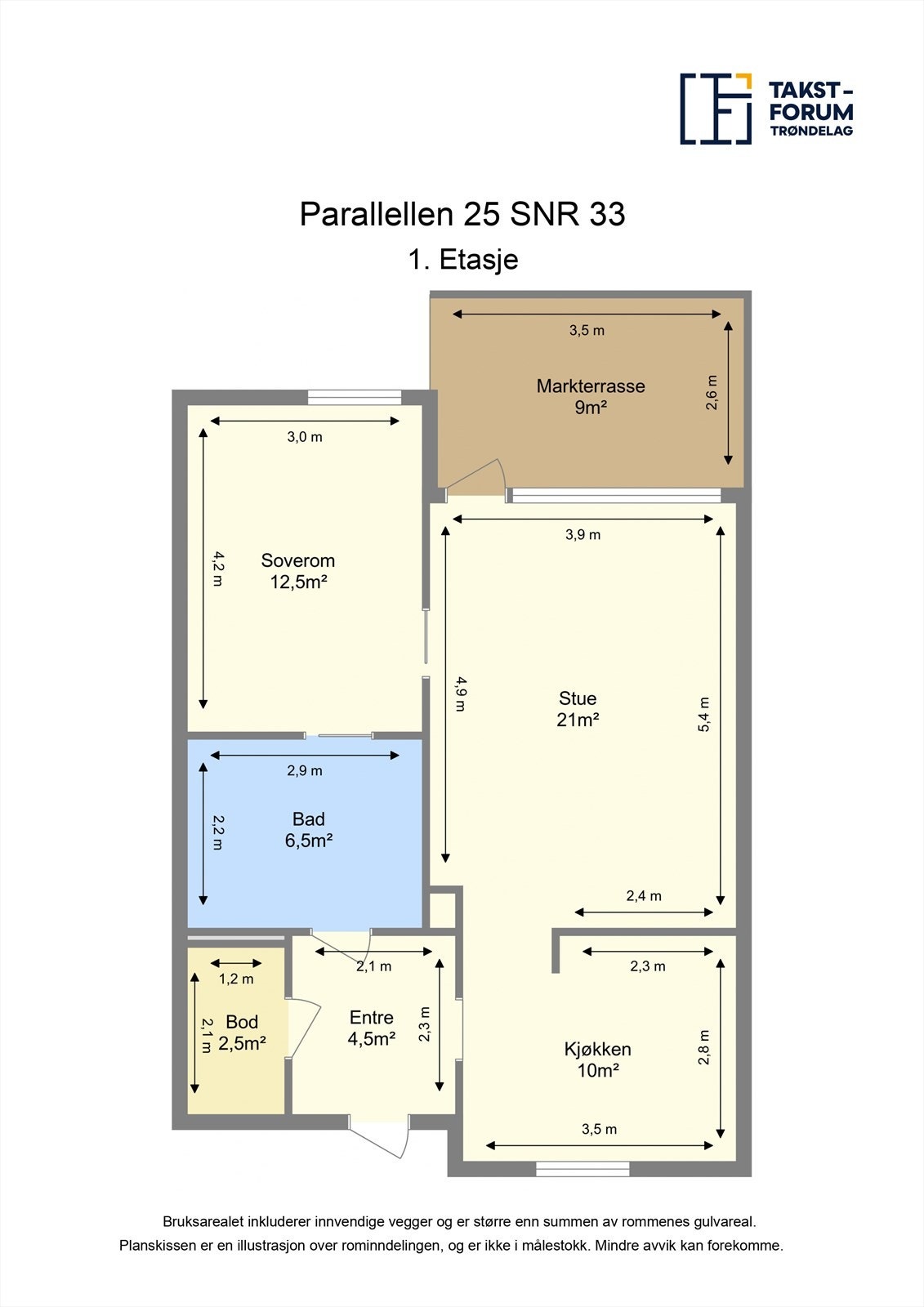 Plantegning 1. etasje Galleribilde