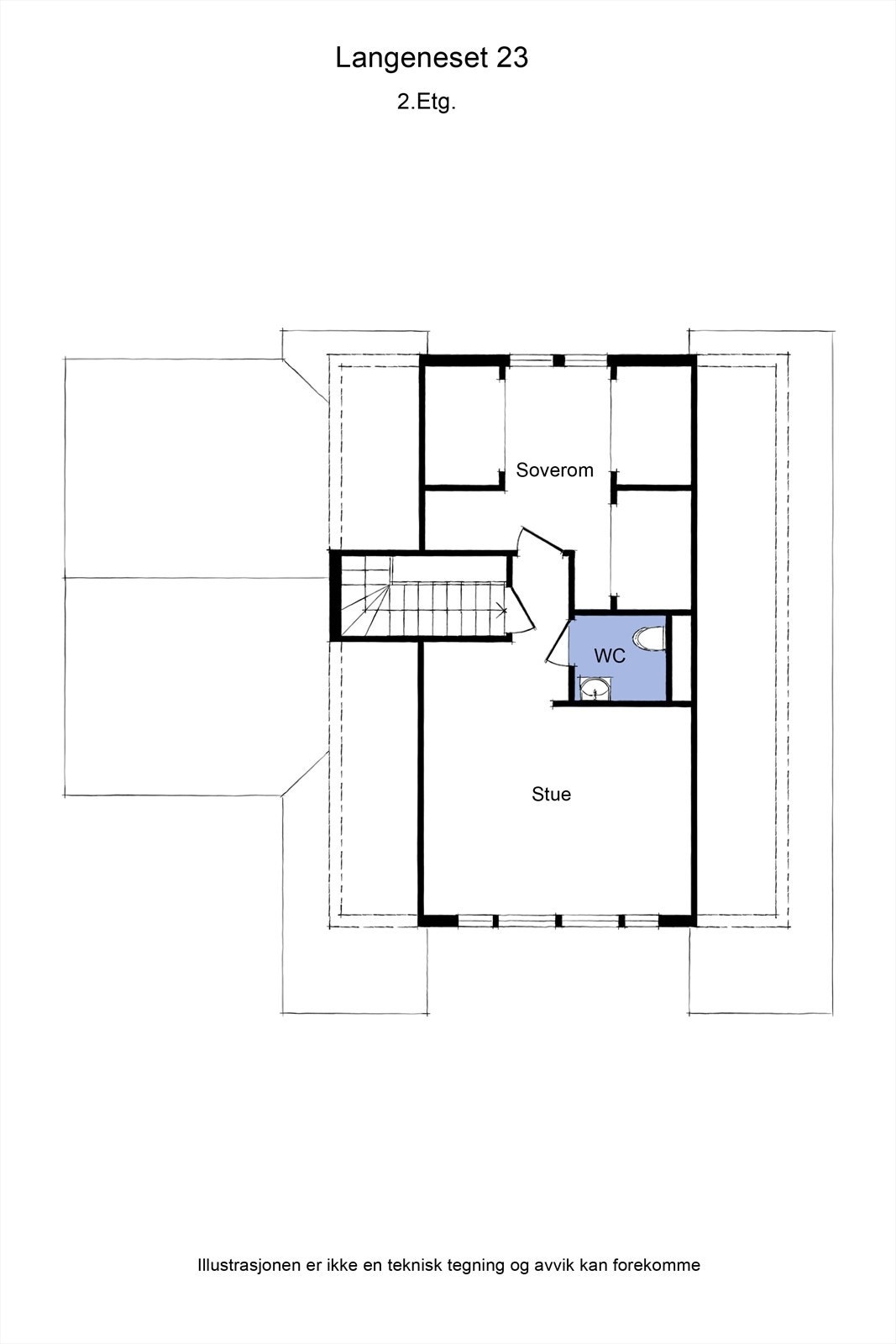 Plantegning loftsetasje. Galleribilde