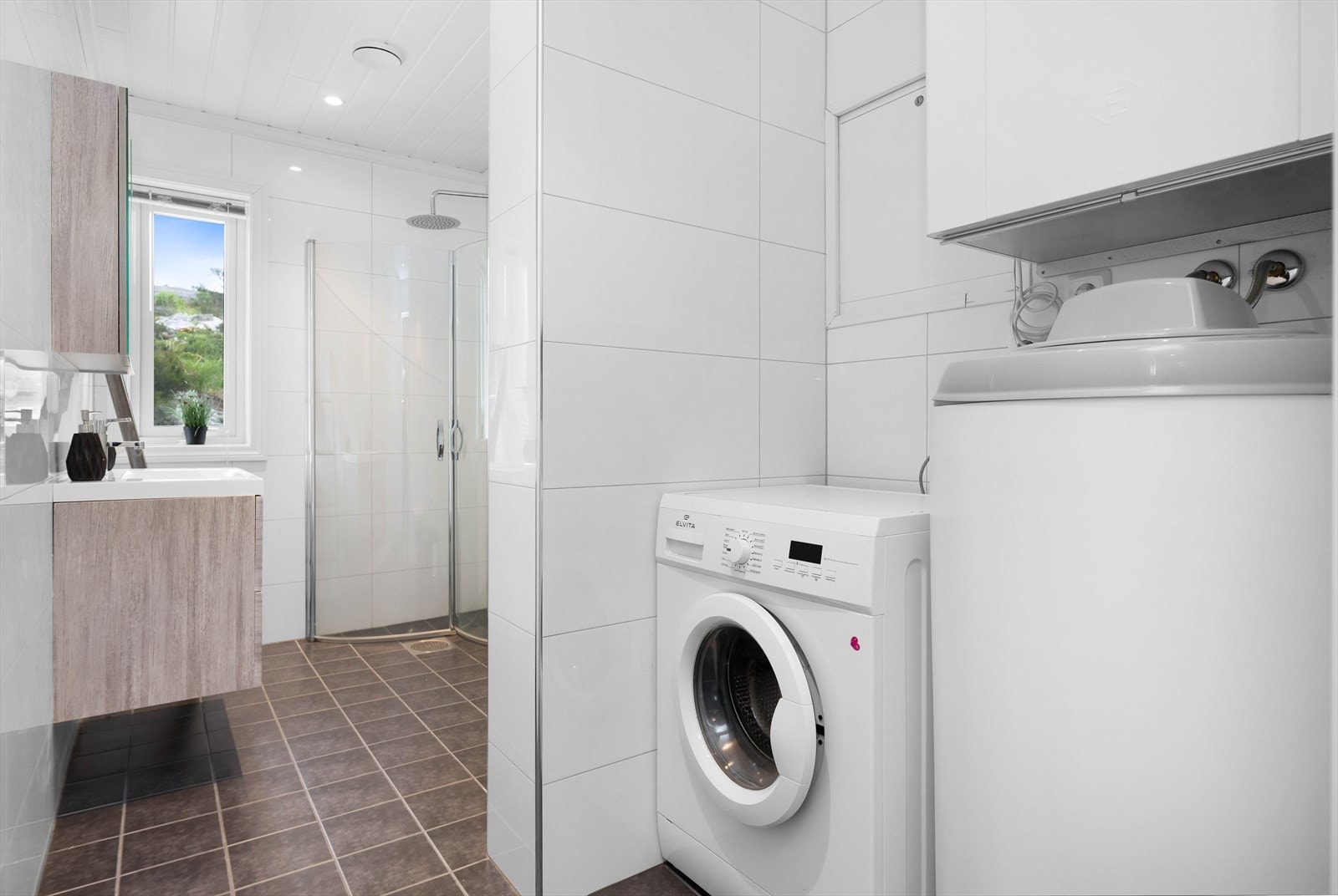 Det er også opplegg for vaskemaskin. Galleribilde