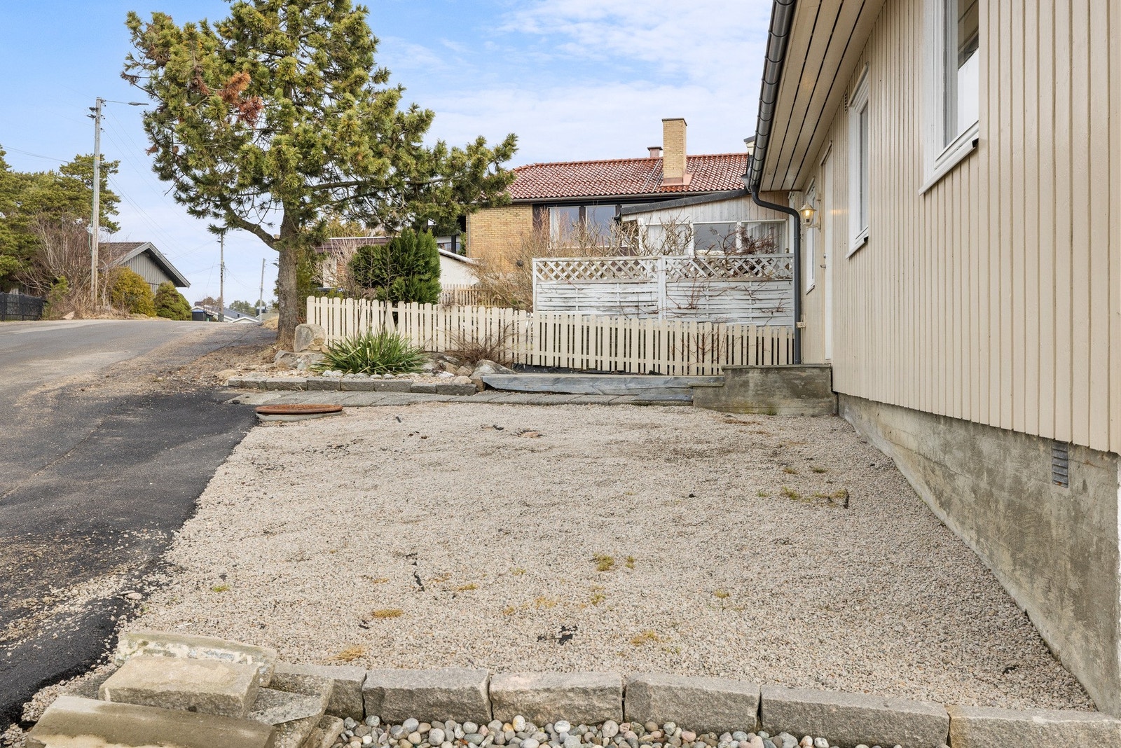 Parkeringsplass foran boligen eller inn i garasjen. Galleribilde