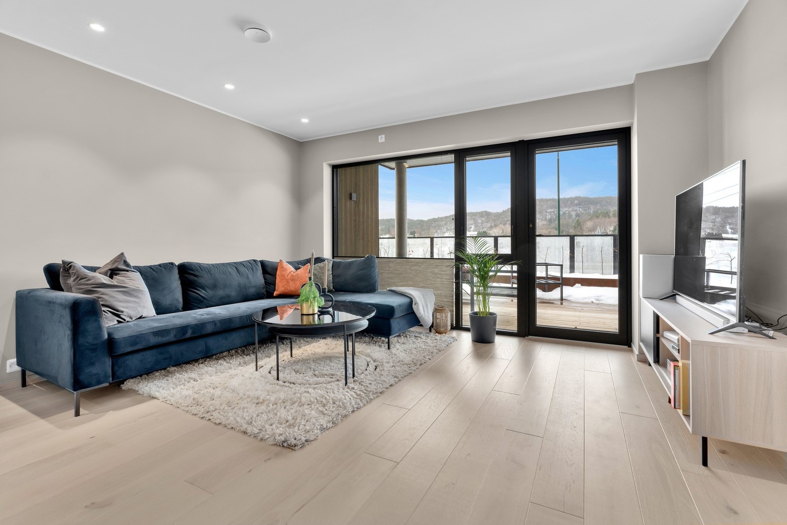 Stue med utgang til overbygd terrasse Galleribilde