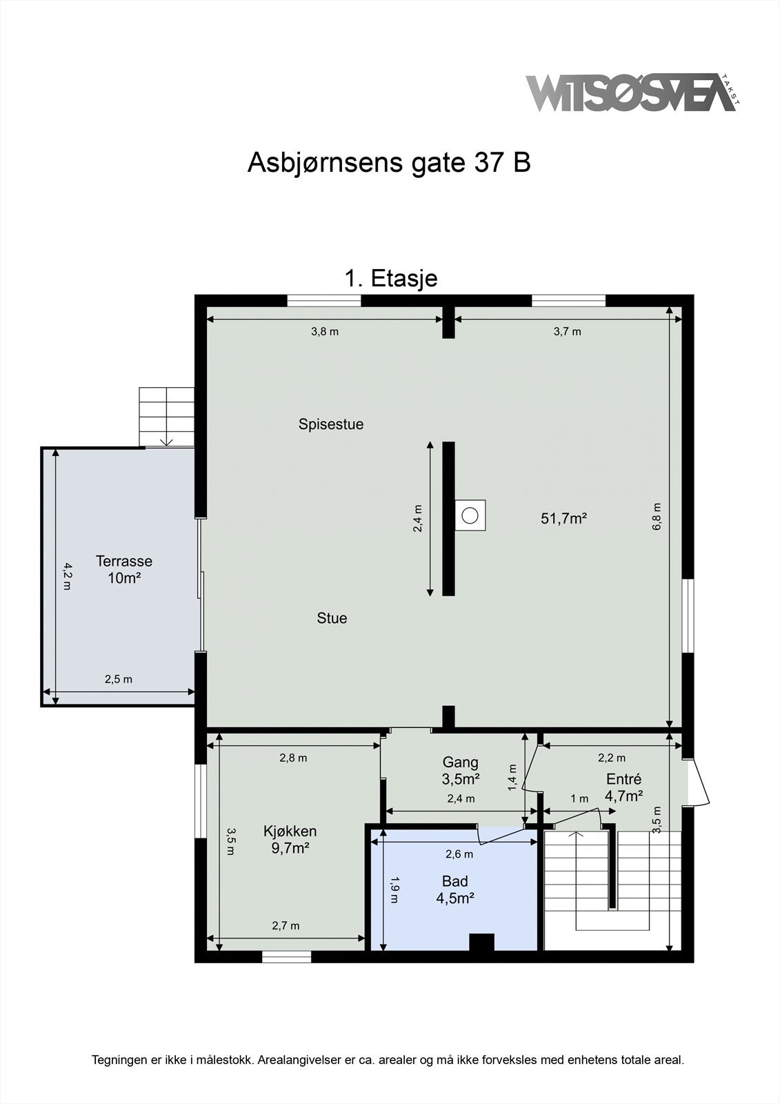 Planskisse 1. etasje Galleribilde