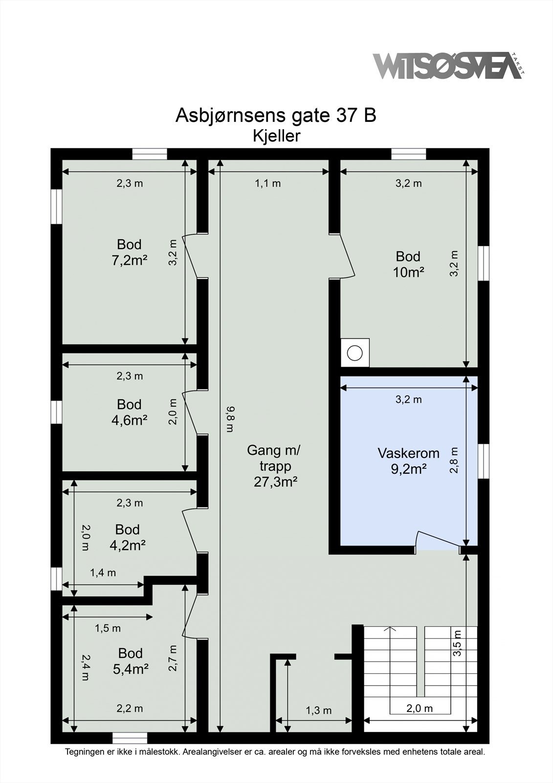 Planskisse kjeller Galleribilde
